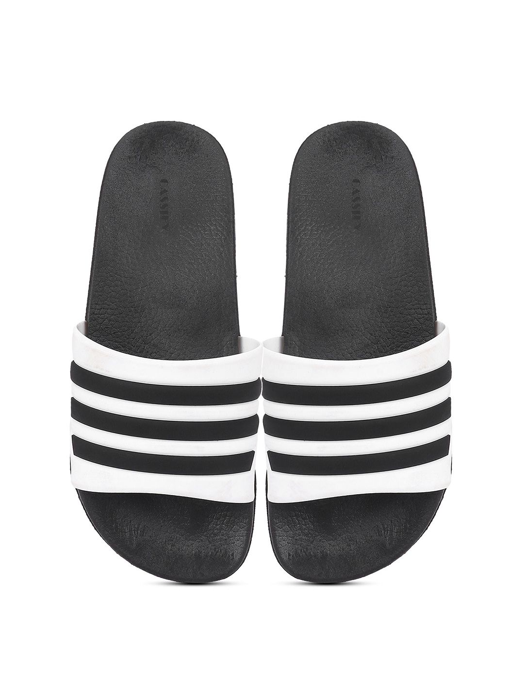 CASSIEY Women Striped Rubber Sliders