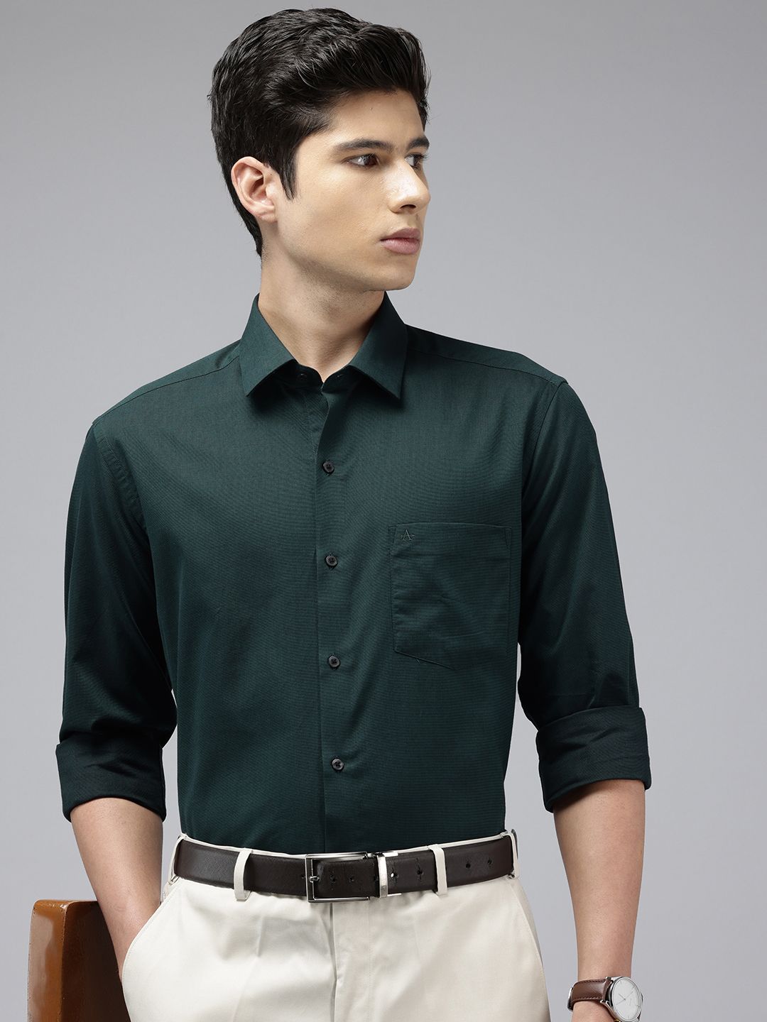 Arrow Arrow Pure Cotton Manhattan Slim Fit Opaque Formal Shirt