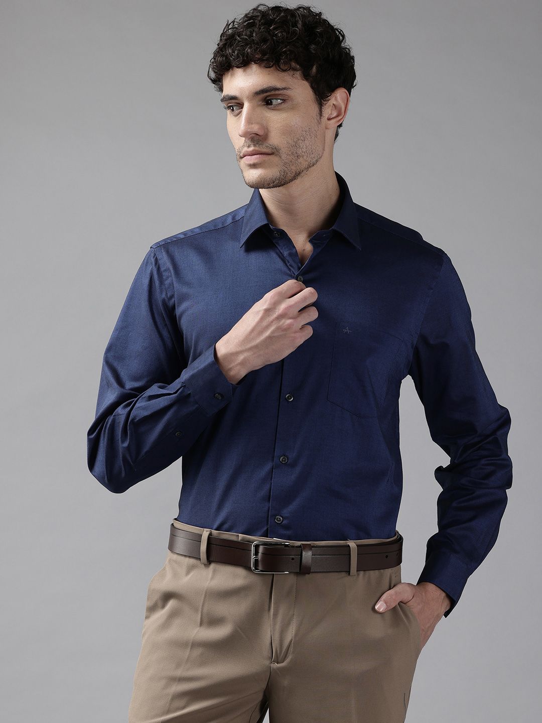 Arrow Men Pure Cotton Manhattan Slim Fit Formal Shirt