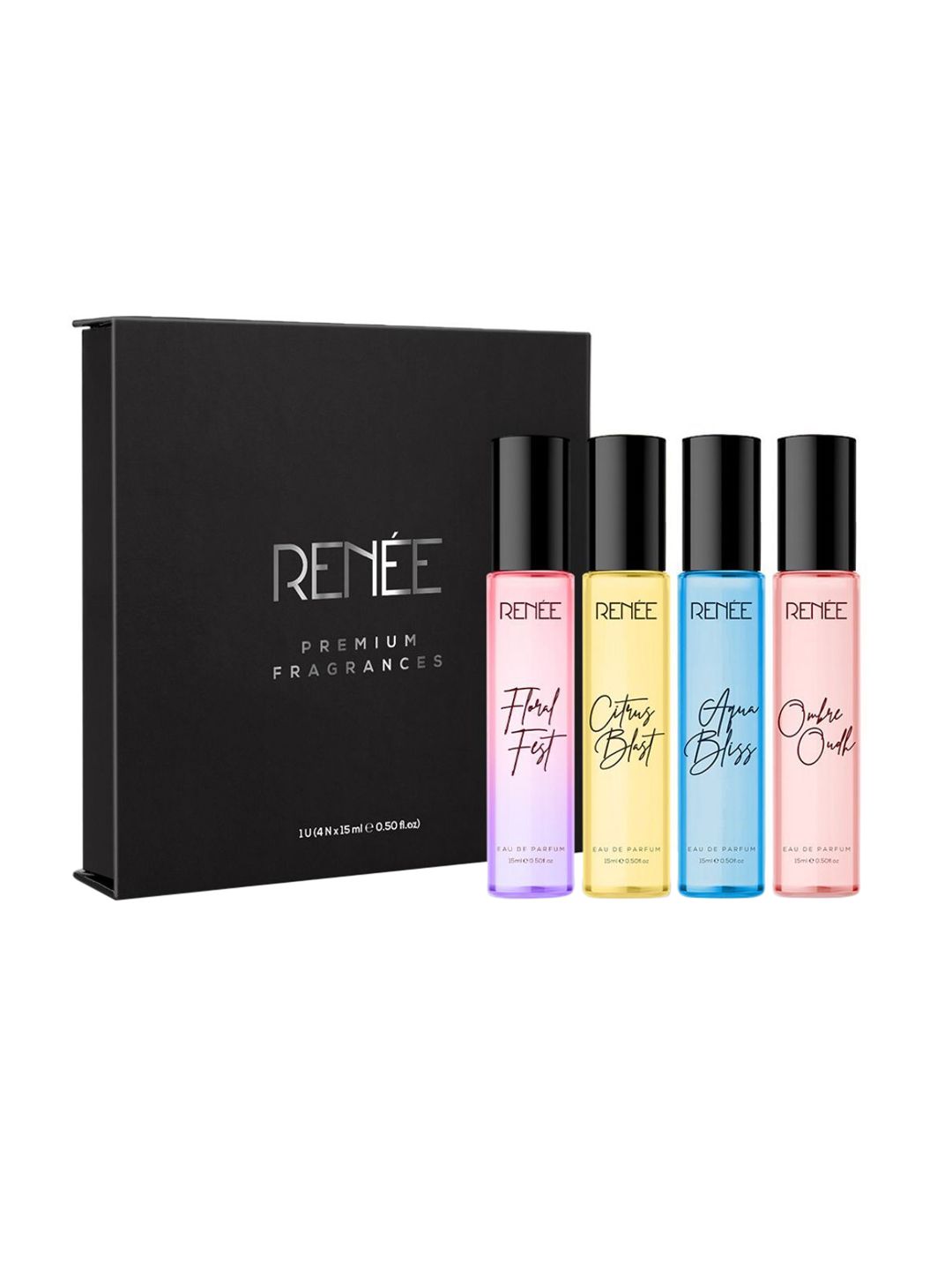 Renee Women Set Of 4 Floral Fest, Citrus Blast, Aqua Bliss & Ombre Oudh - 15ml Each