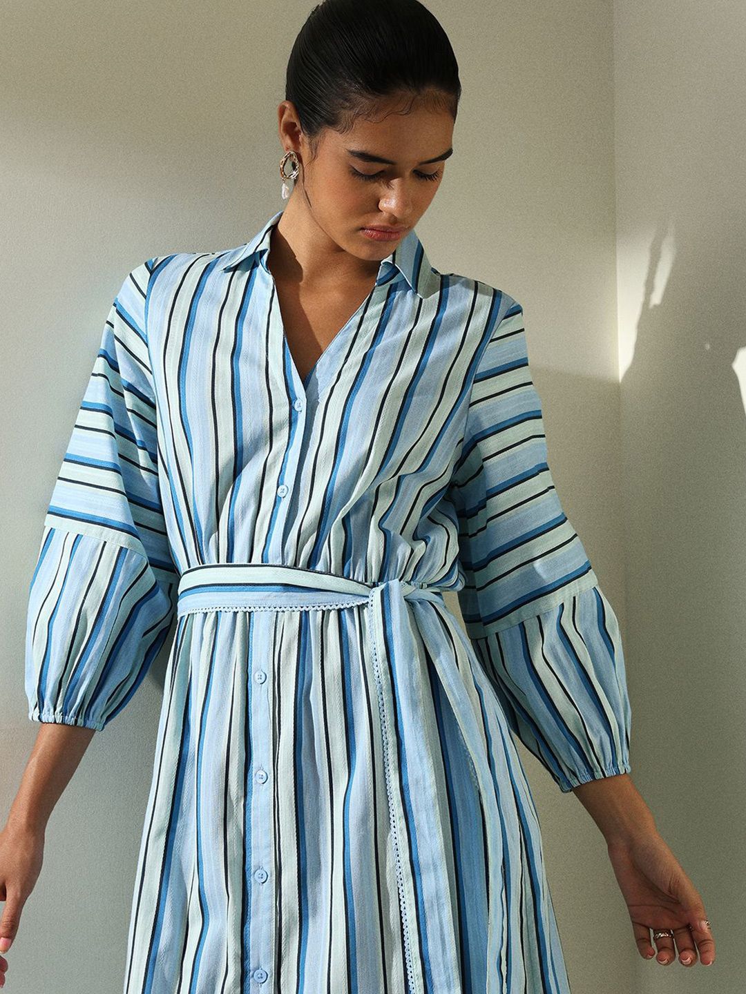 Buy H&M Striped Wrap Dress - Dresses for Women 29995518 | Myntra