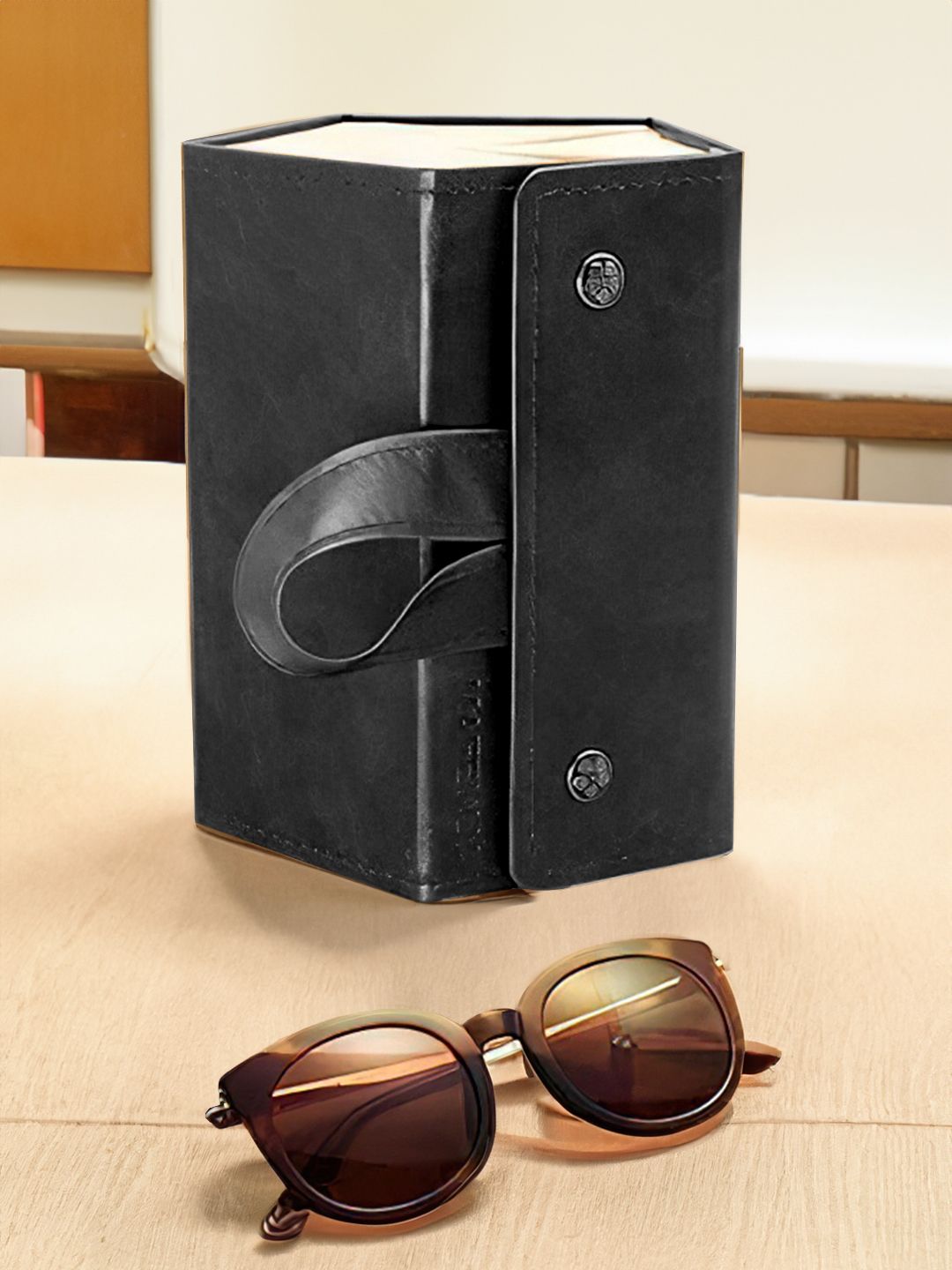 Aura Black & Grey Water Resistant Leather Separator Organiser