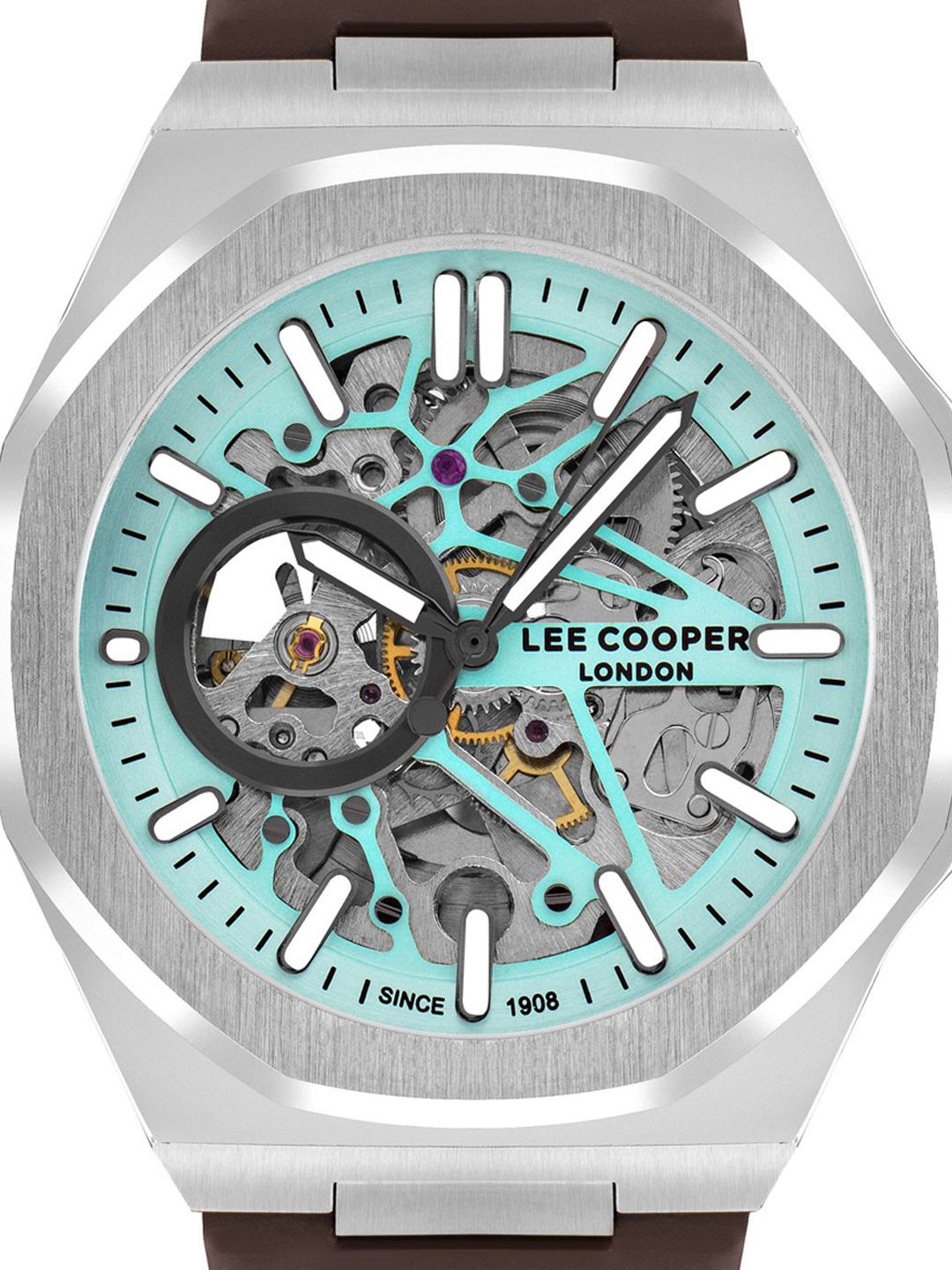 Buy Lee Cooper Men Dial & Leather Automatic Motion Powered Watch