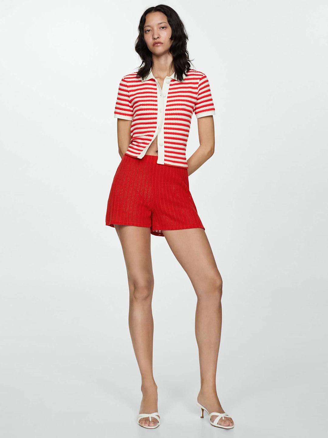 Straight Fit Knitted Shorts