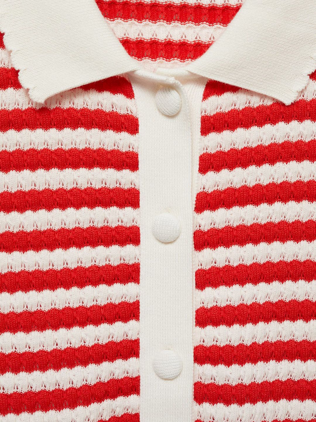 Striped Polo Collar T-shirt