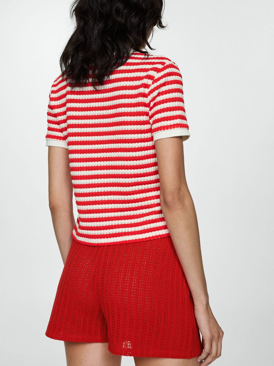 Striped Polo Collar T-shirt