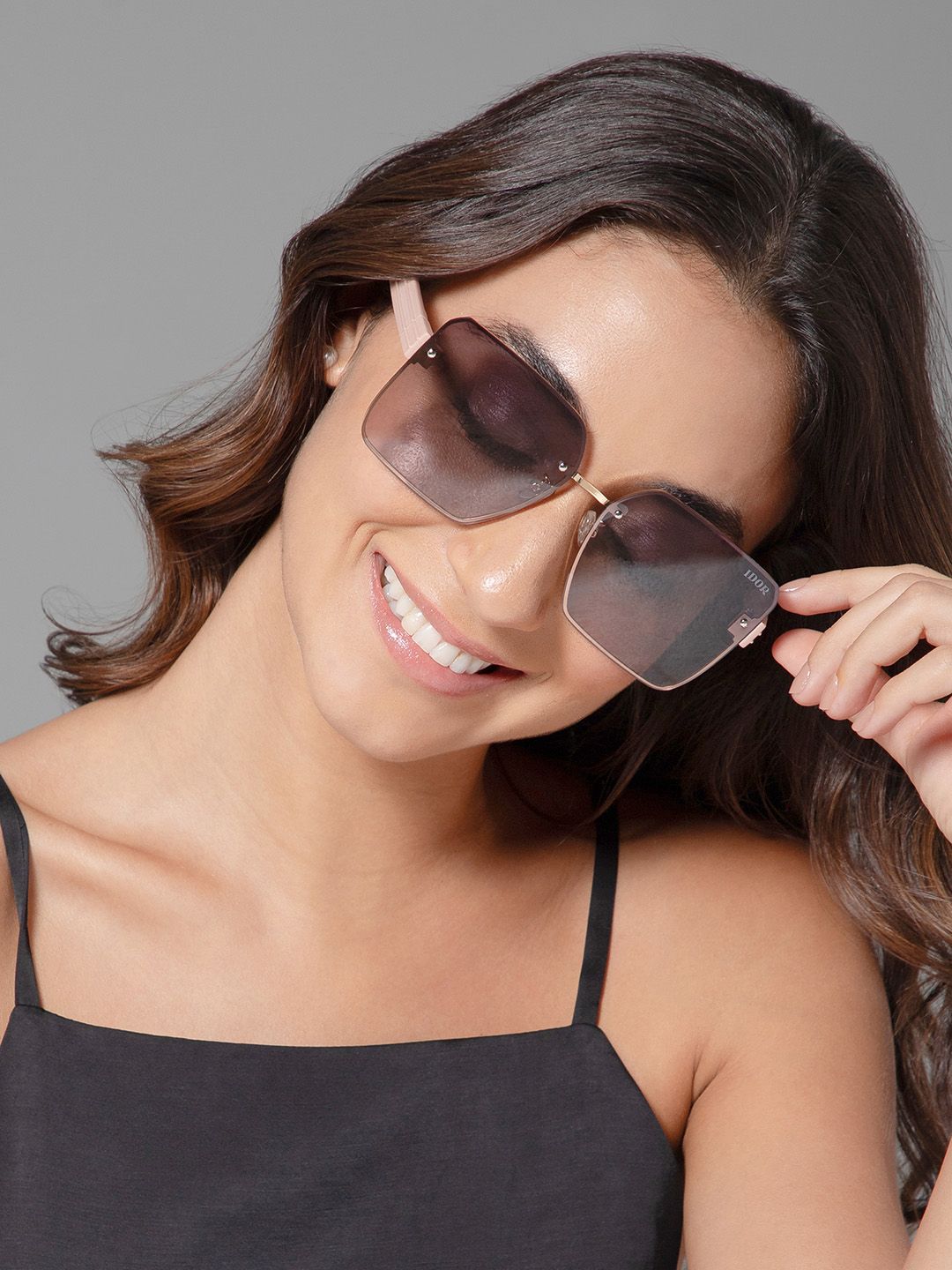 IDOR Unisex Square Sunglasses with Polarised and UV Protected Lens IDOR-3120-C5