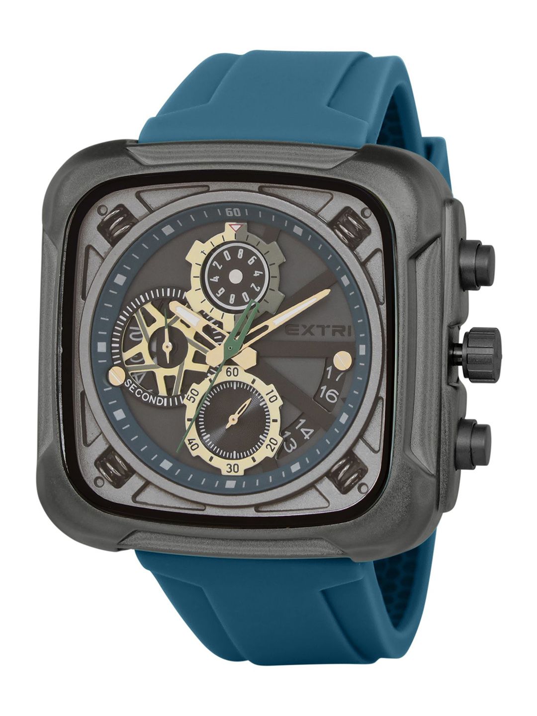Buy EXTRI Men Skeleton Dial & Stainless Steel Straps Analogue