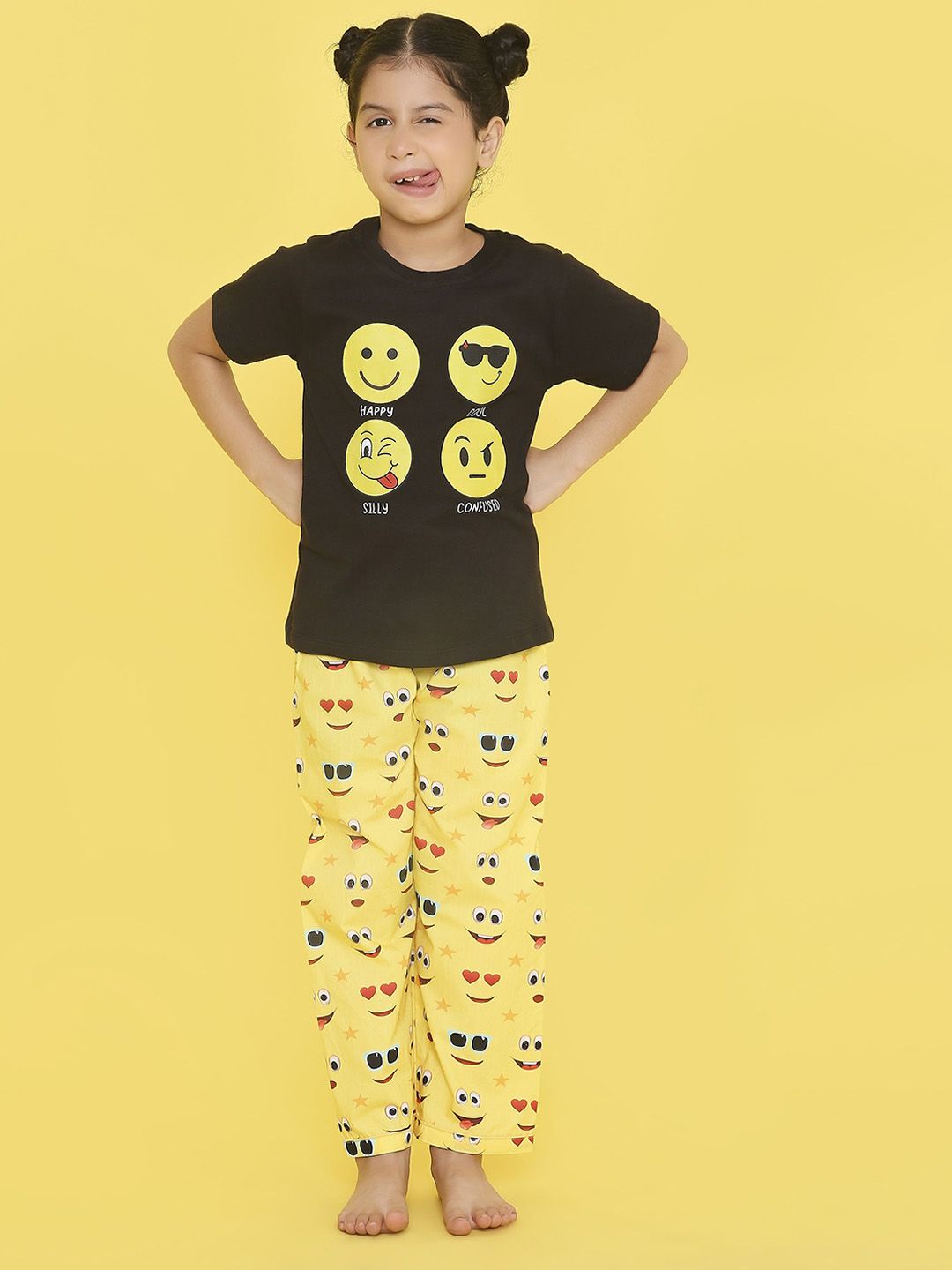 Knitting Doodles Unisex Kids Printed Night suit