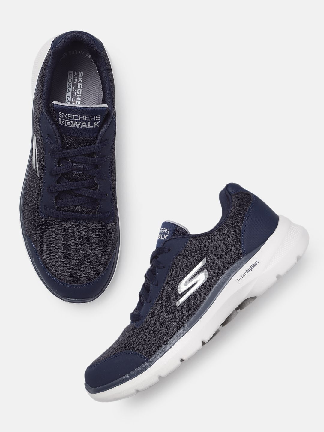 Skechers Men GO WALK 6 - ROCA Mesh Walking Shoes