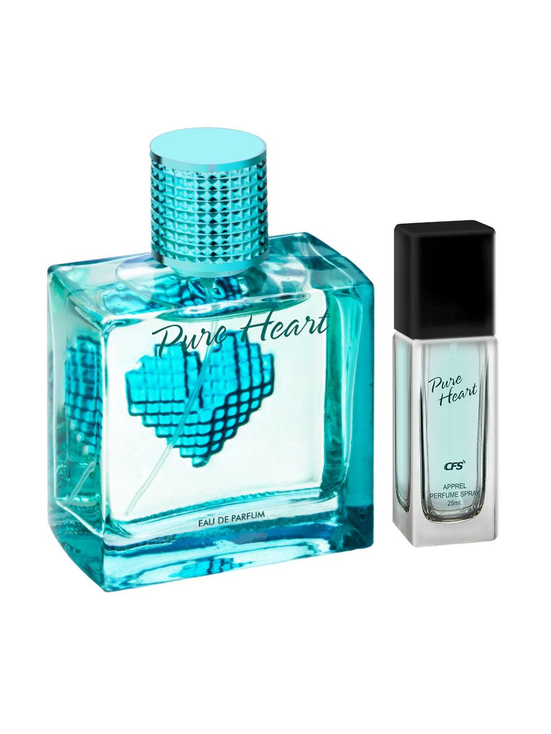 CFS Set of Pure Heart Blue Eau De Parfum - 100ml & Pure Heart Blue Apparel Perfume - 25ml
