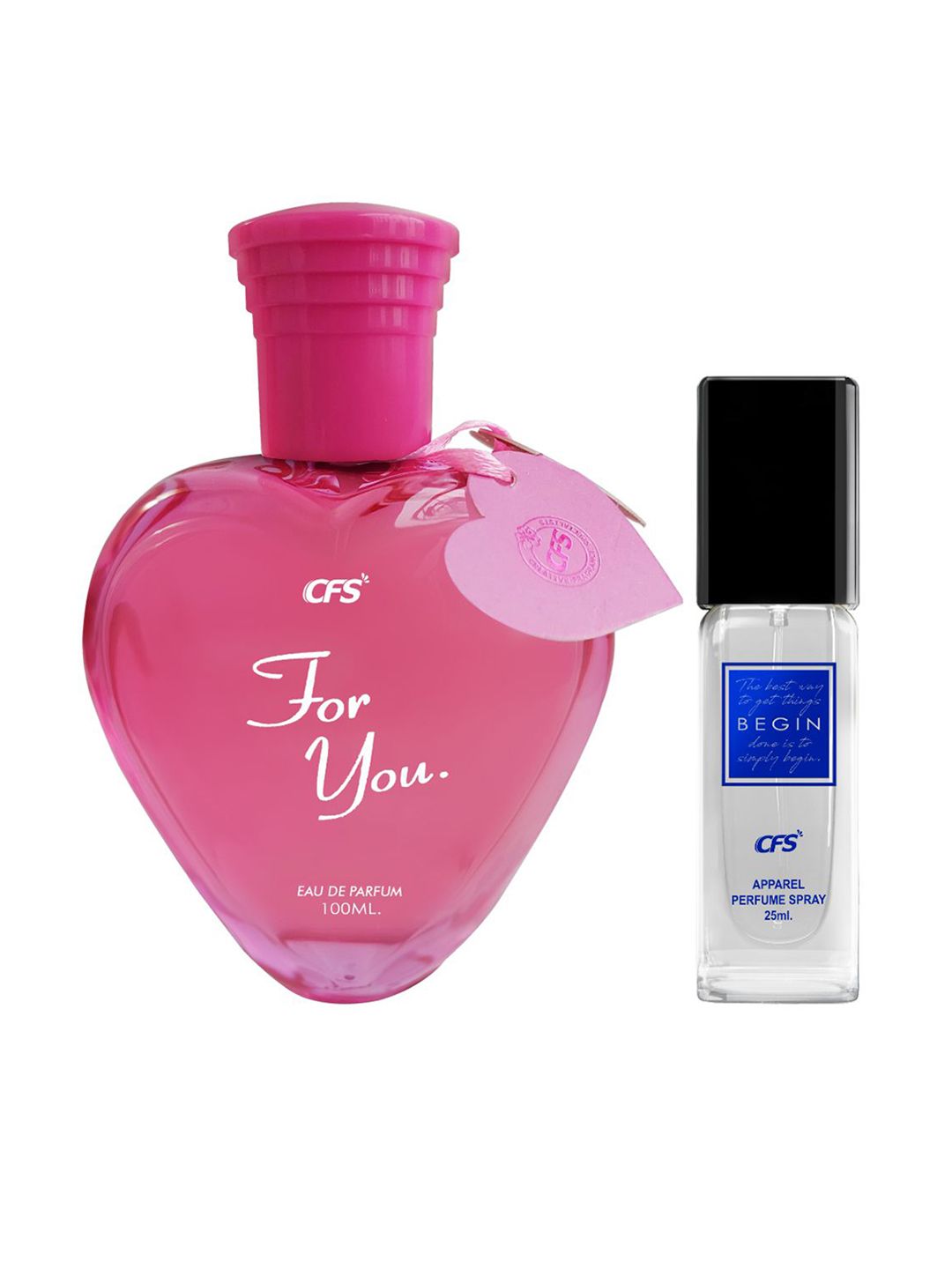 CFS Set of For You & Begin Eau De Parfum & Perfume Spray- 100ml + 25ml