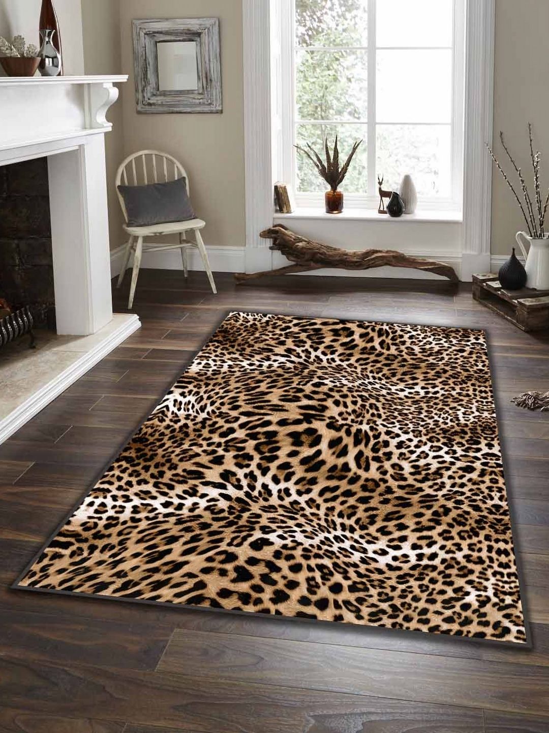 Sparrow world Sea Green Bohemian Anti-Skid Polyester Carpet