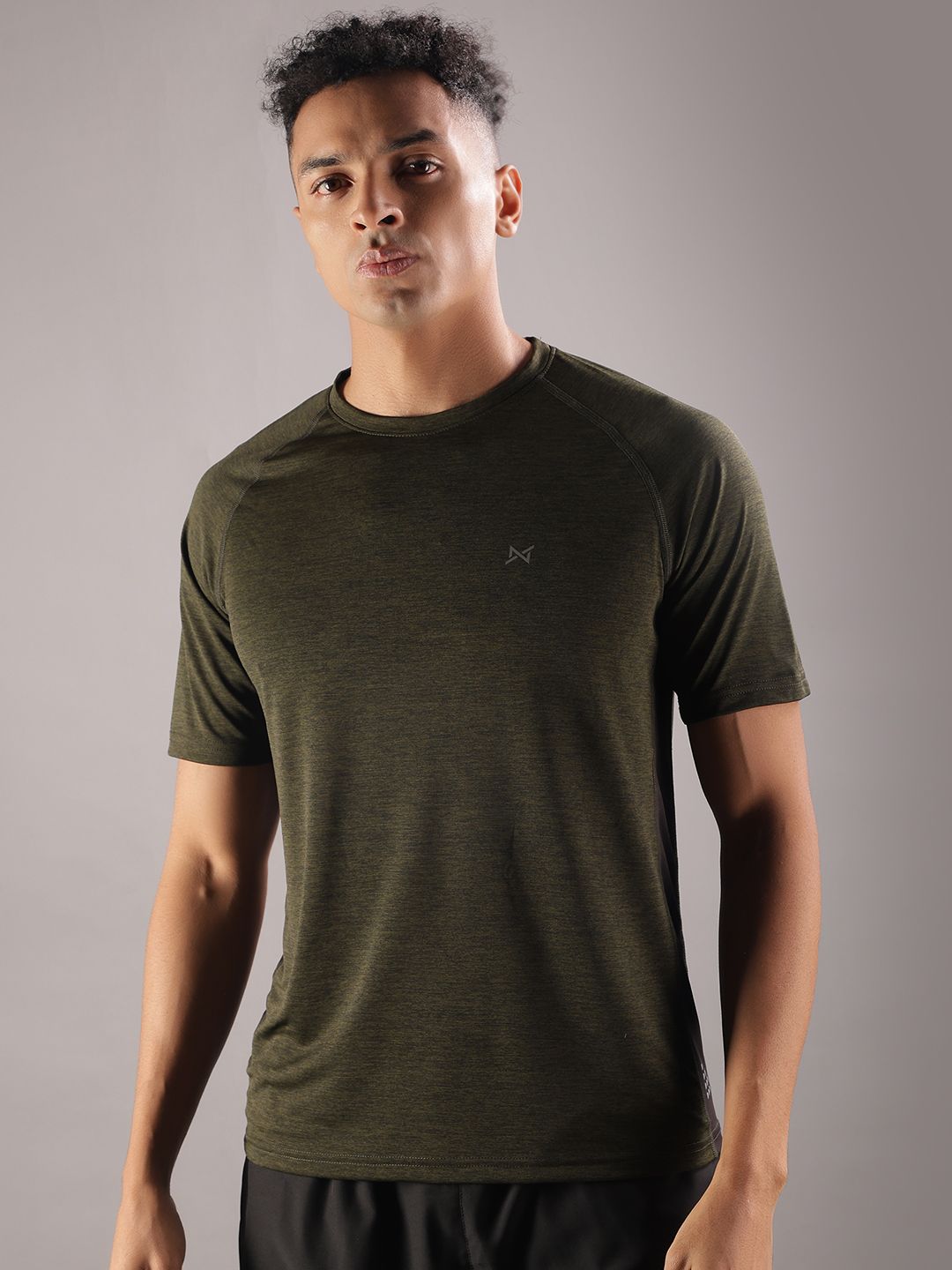 Force NXT Men Microfiber Anti Viral Anti Odour Cool Round Neck Sports Printed T-Shirt