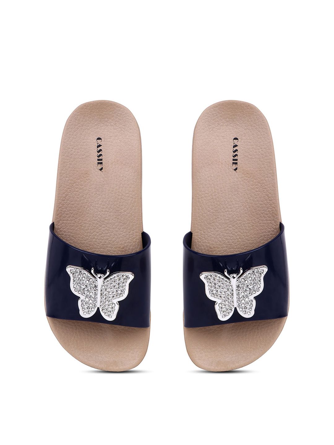 CASSIEY Women Butterfly Design Rubber Sliders