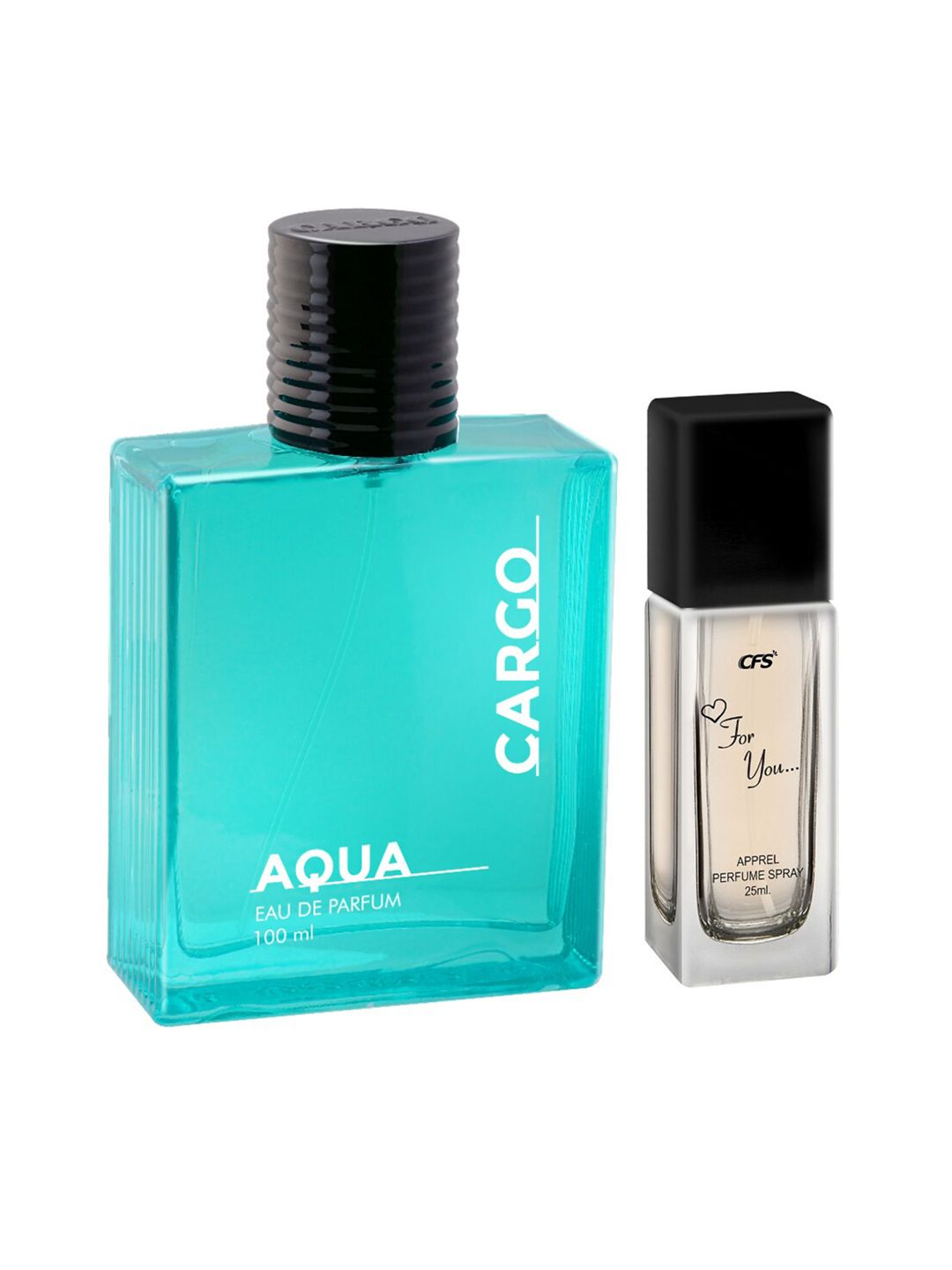 CFS Cargo Aqua & For You Set Of 2 Long Lasting EDP- 100 ml - 25 ml