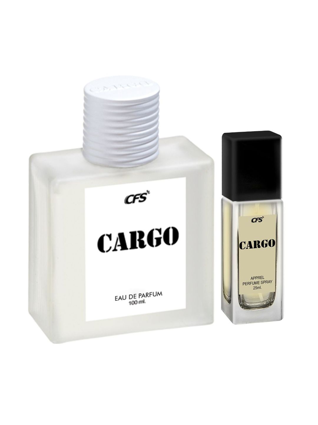 CFS Cargo White Eau De Parfum-100ml & Cargo Khaki Long Lasting Perfume-25ml