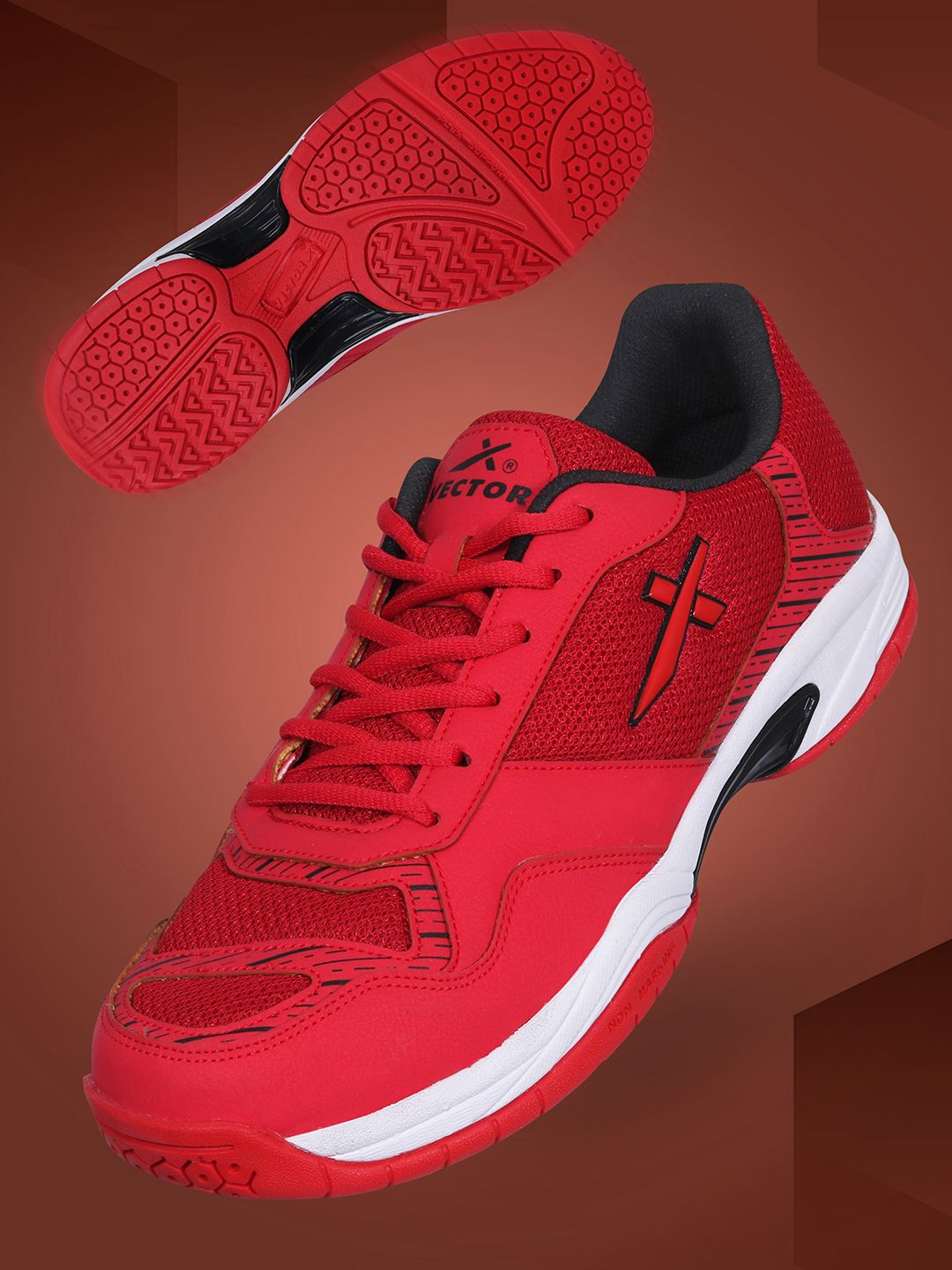 VECTOR X VECTOR X Xplode 2.0 Rubber Sole Synthetic Upper Non-Marking Badminton Shoes
