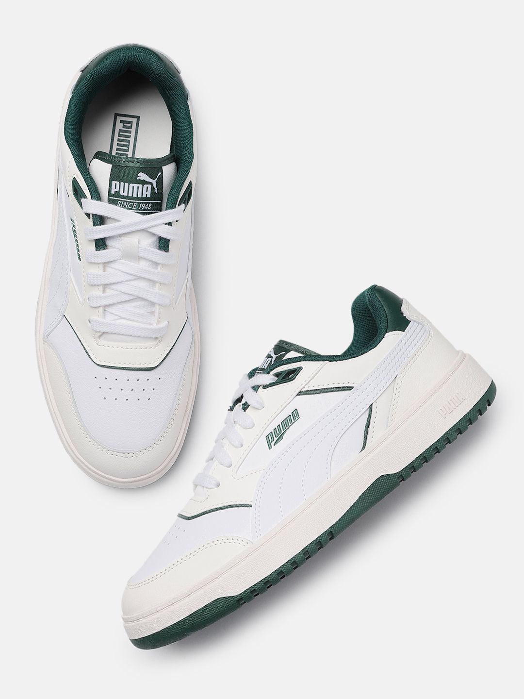 シューズ PUMA Buy Puma Unisex Perforated Doublecourt Leather Sneakers - Casual