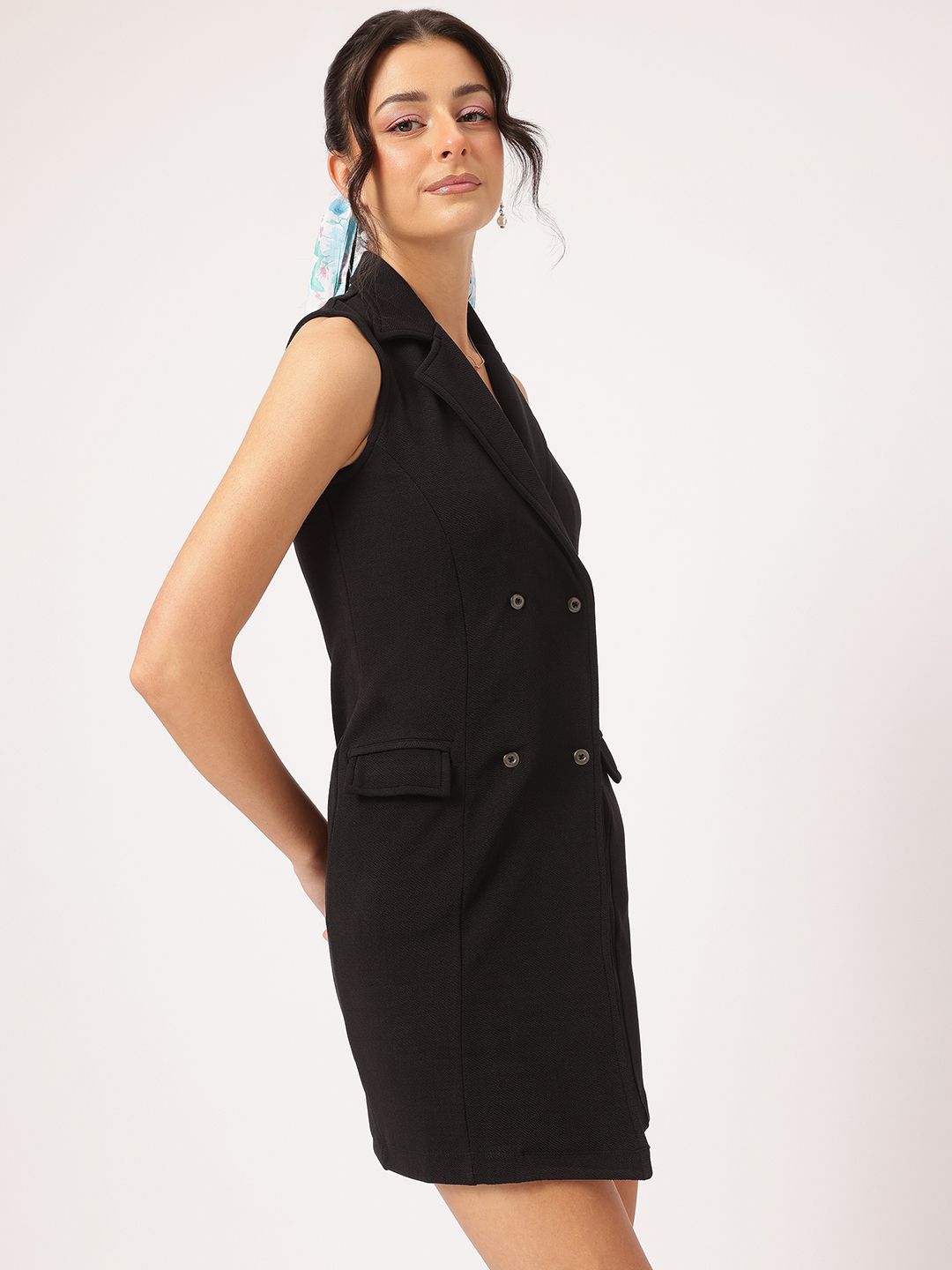 Buy DressBerry X fwd Solid V-Neck Blazer Dress - Dresses for Women 30034857  | Myntra