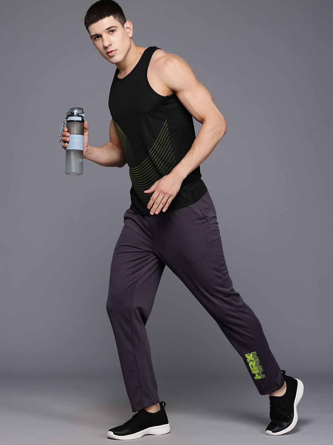 HRX by Hrithik Roshan Printed Rapid-Dry Running T-shirt With Reflective Detail