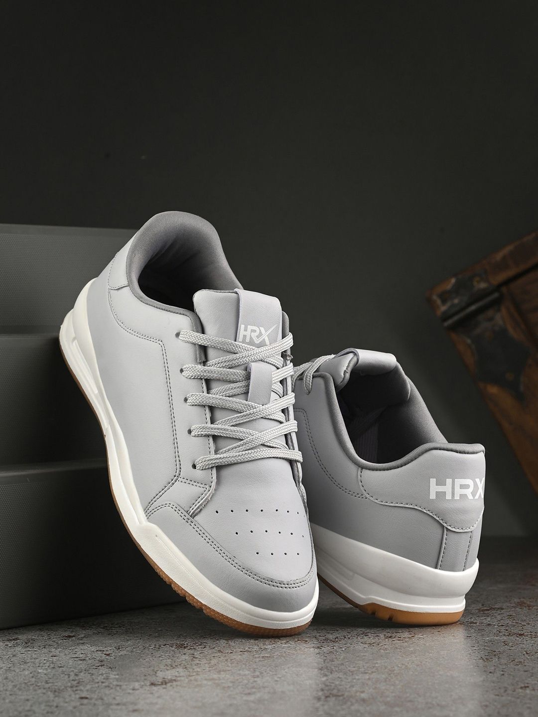 HRX by Hrithik Roshan Women Grey Round Toe Comfort Insole Sneakers