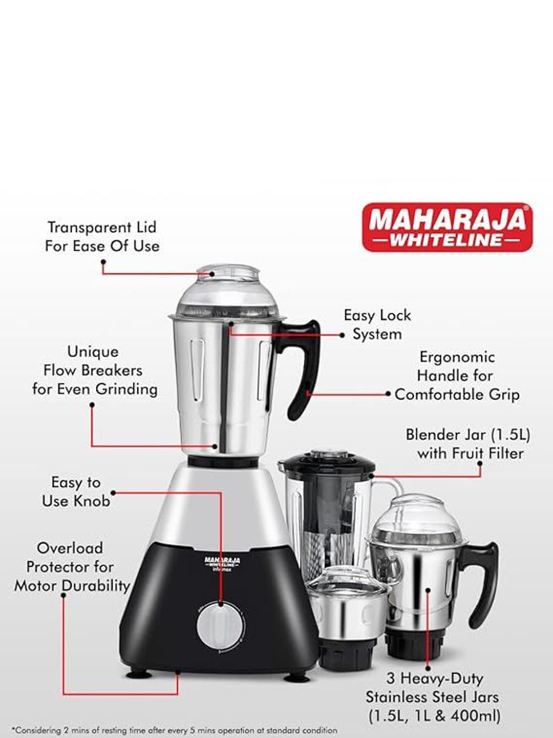 Buy Maharaja Whiteline MX-225 Infinimax Elite Grey Stainless Steel