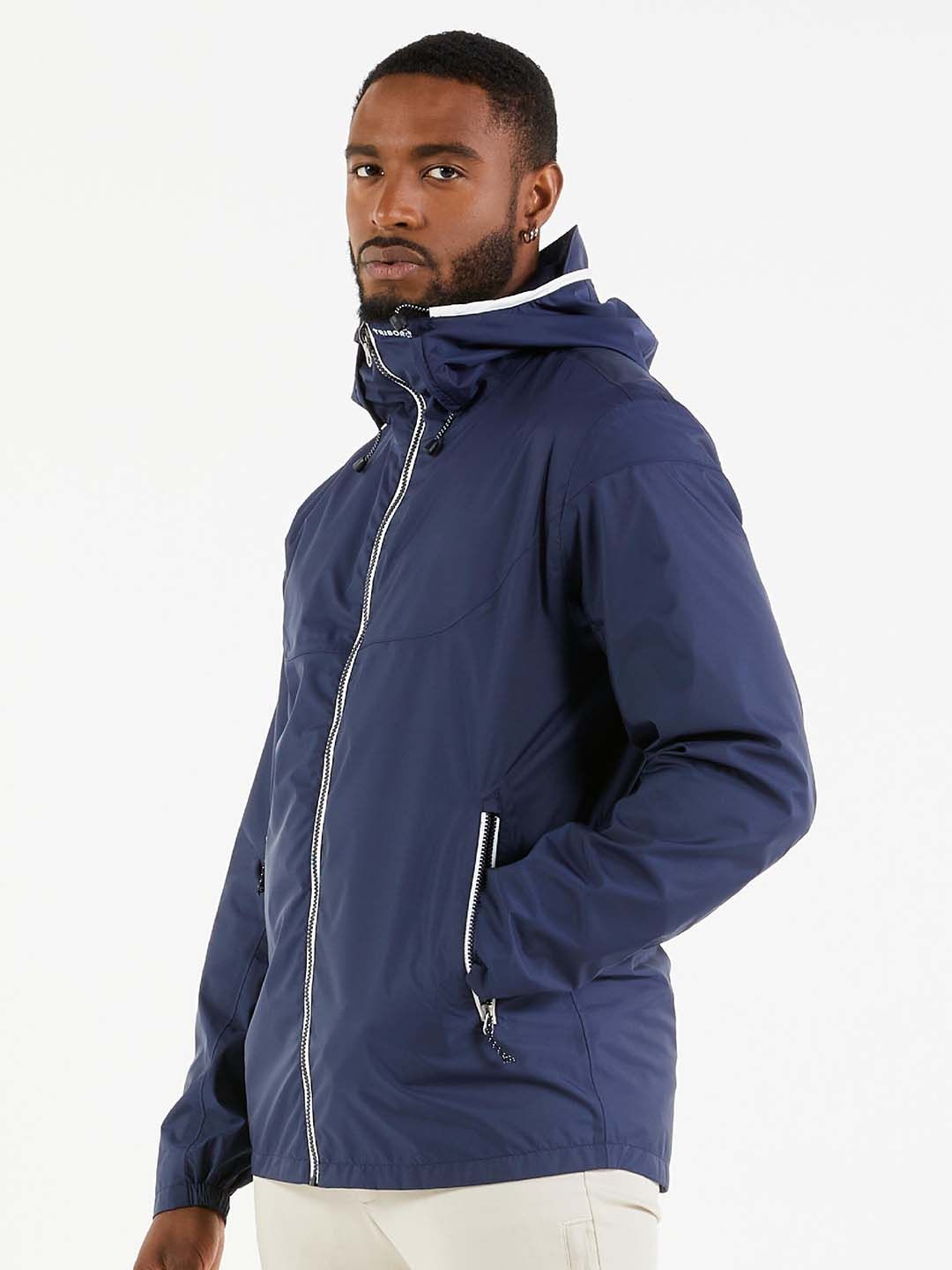 Decathlon Men Navy Blue 100 Waterproof Sailing Jacket