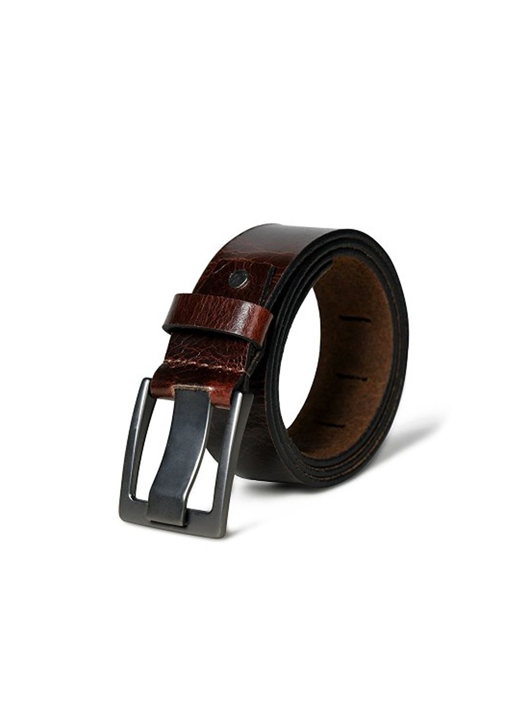 MaheTri Men Pinecrest Dark Brown Leather Belt