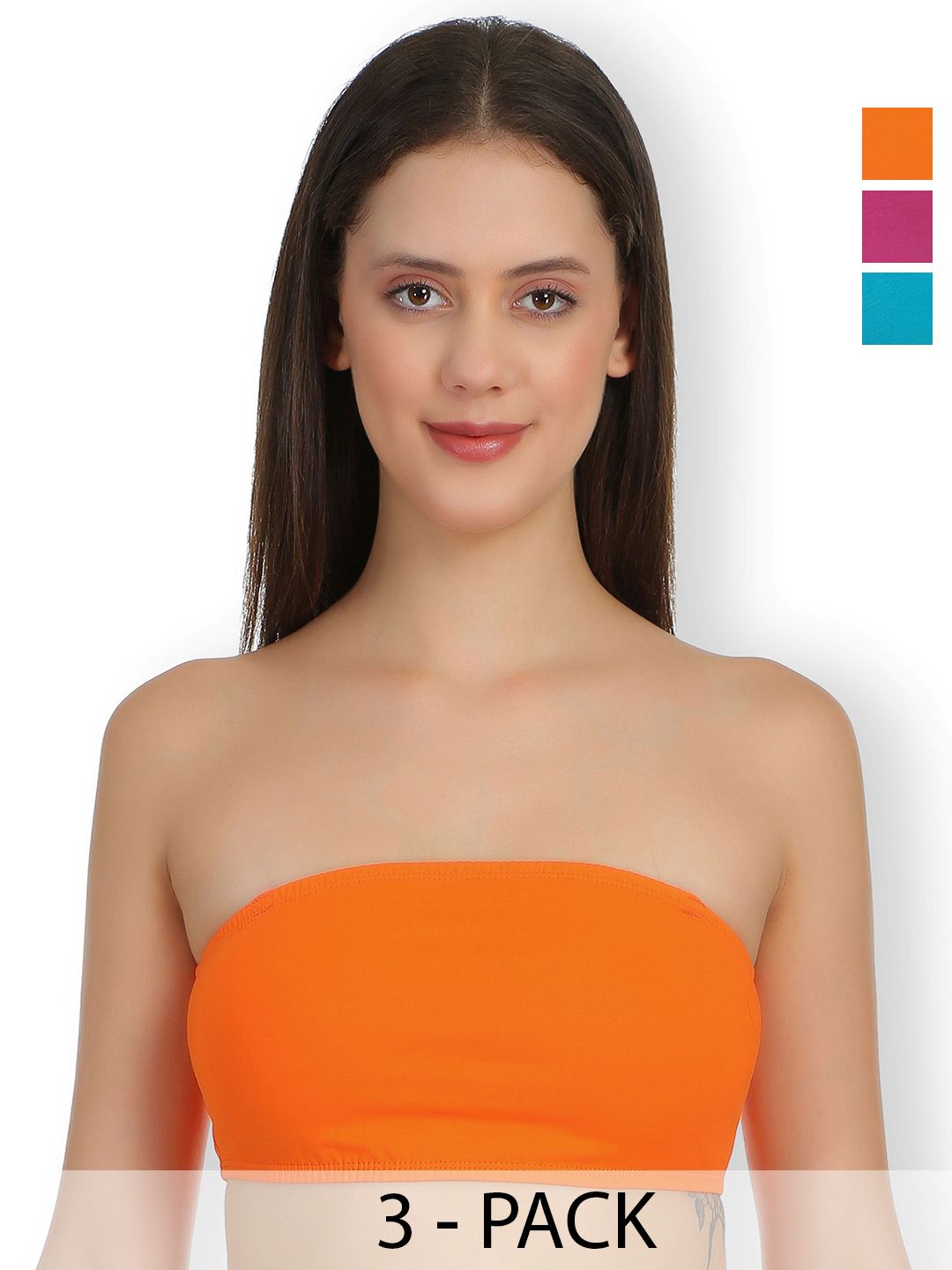 SELFCARE Pack Of 3 Seamless Bandeau Bras With All Day Comfort