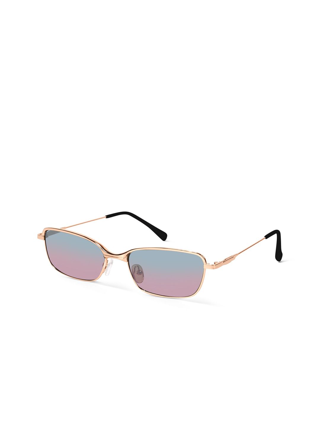 Woggles Unisex Rectangle Sunglasses with UV Protected Lens WOCV-MRC-54018C2