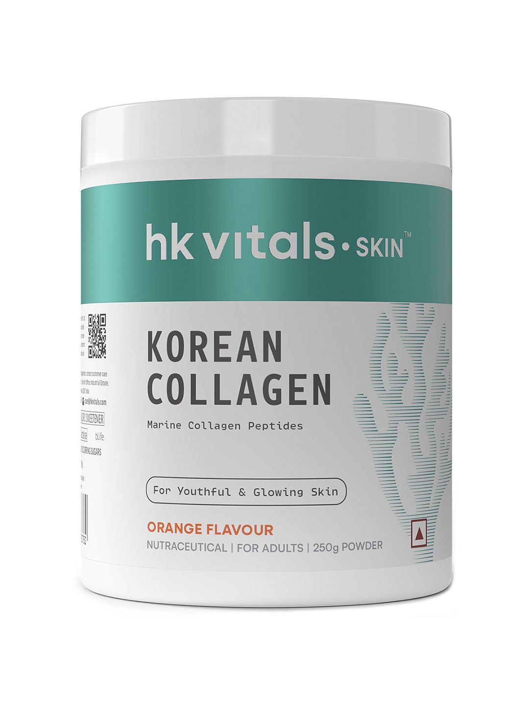 HK VITALS Pure Korean Skin Marine Collagen Powder- Orange Flavour - 250 g