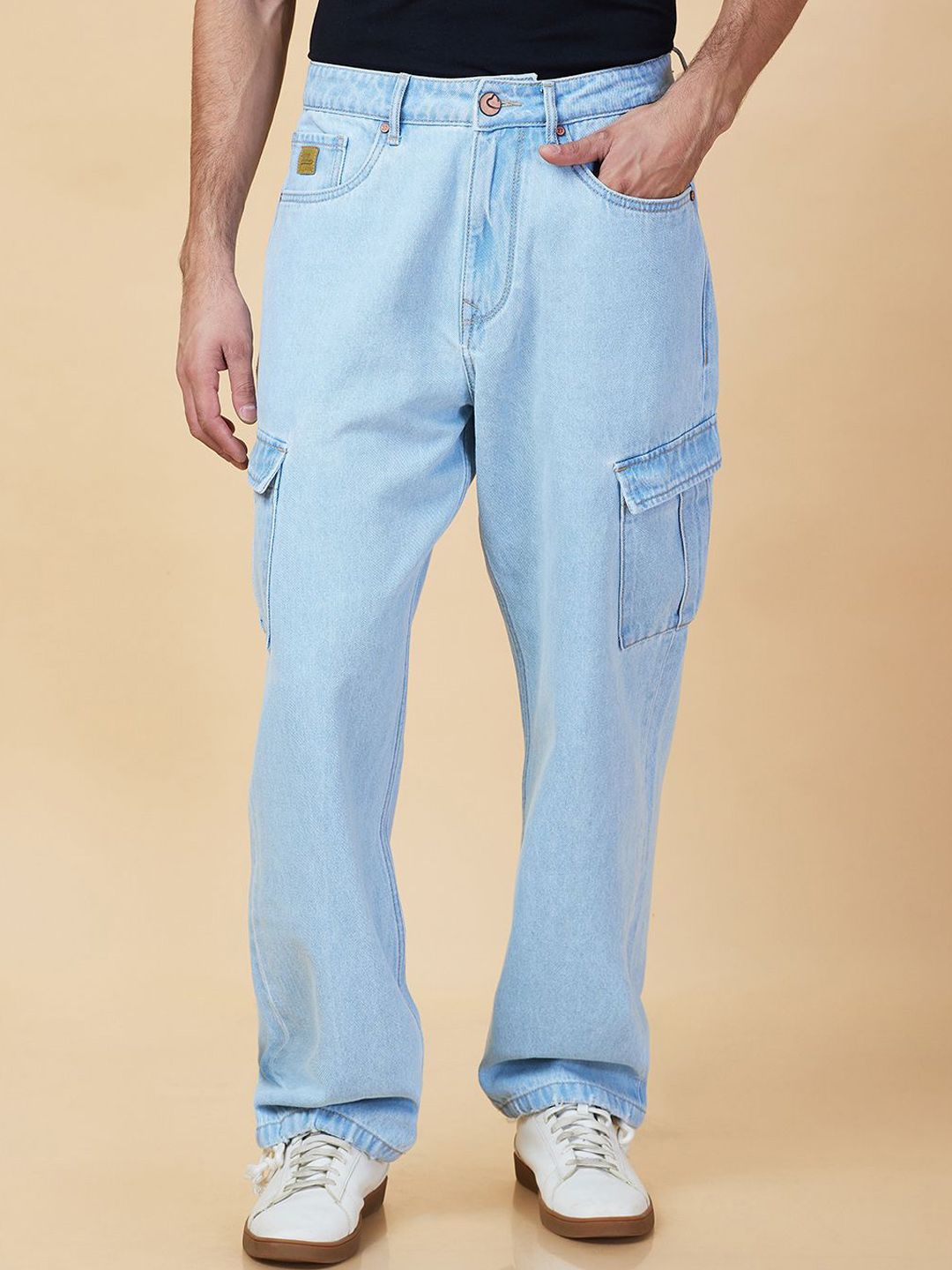 Being Human Men Regular Fit Mid-Rise Cargo Styles Jeans