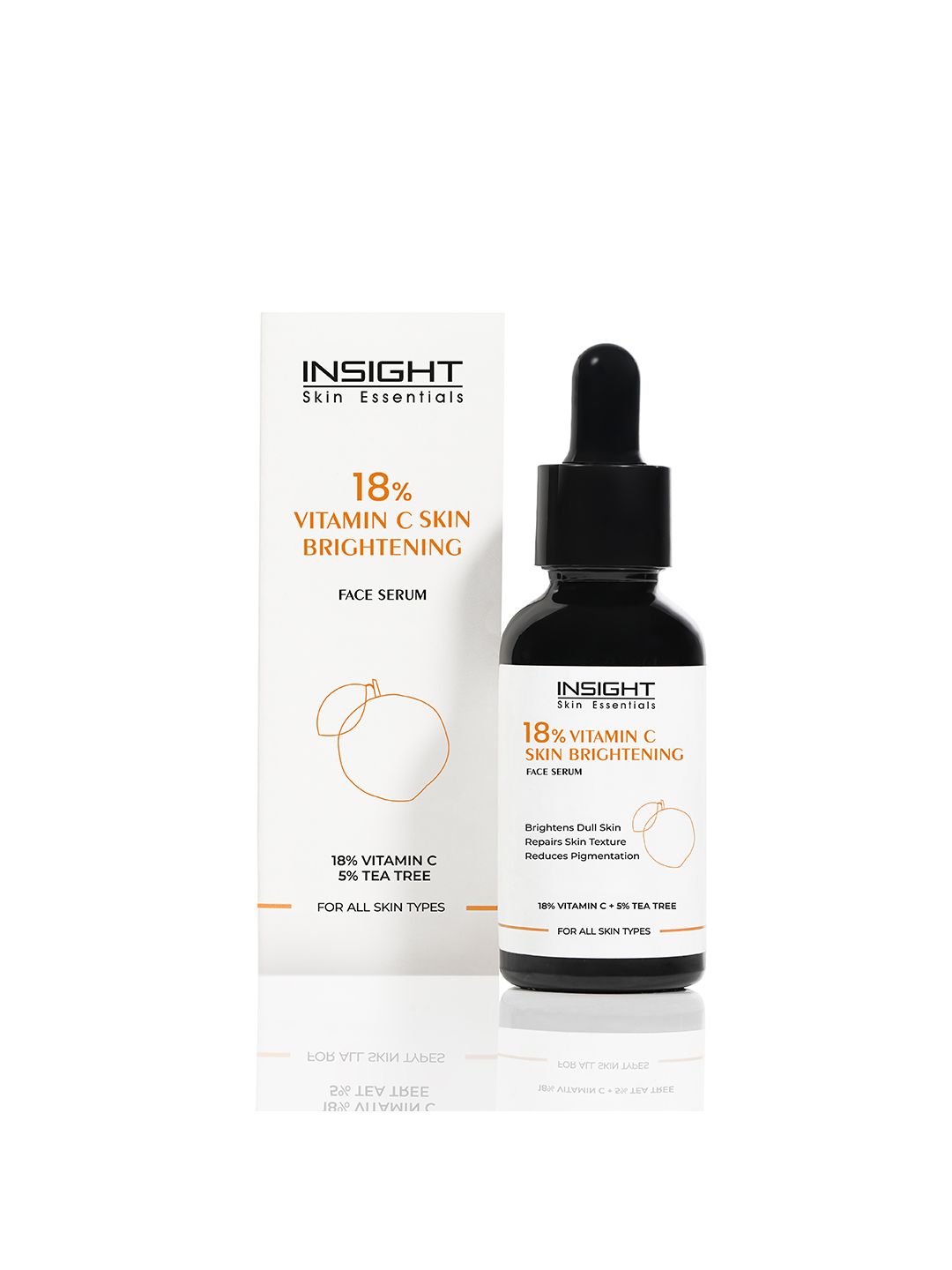 Insight Cosmetics 18% Vitamin C Skin Brightening Face Serum With 5% Tea Tree - 30ml