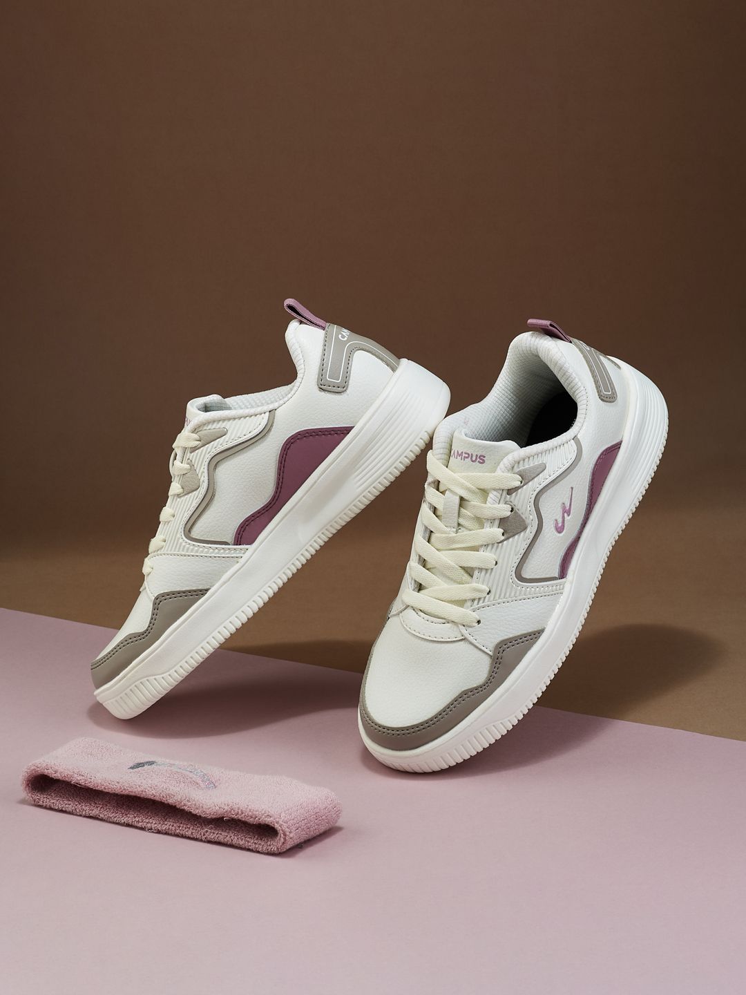Campus Women OGL-06 Colourblocked PU Sneakers Price in India