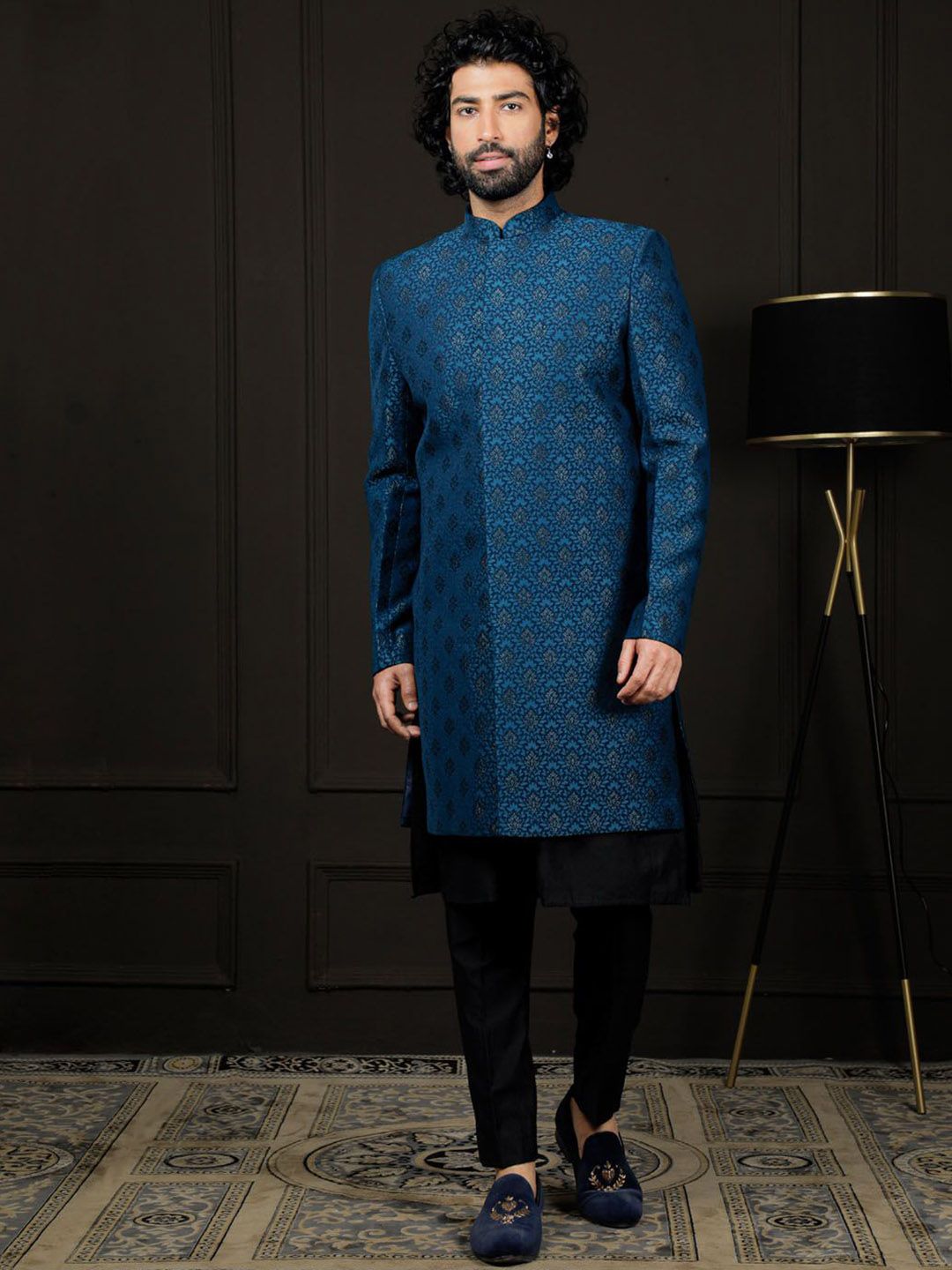 VASTRAMAY Printed Sherwani Set