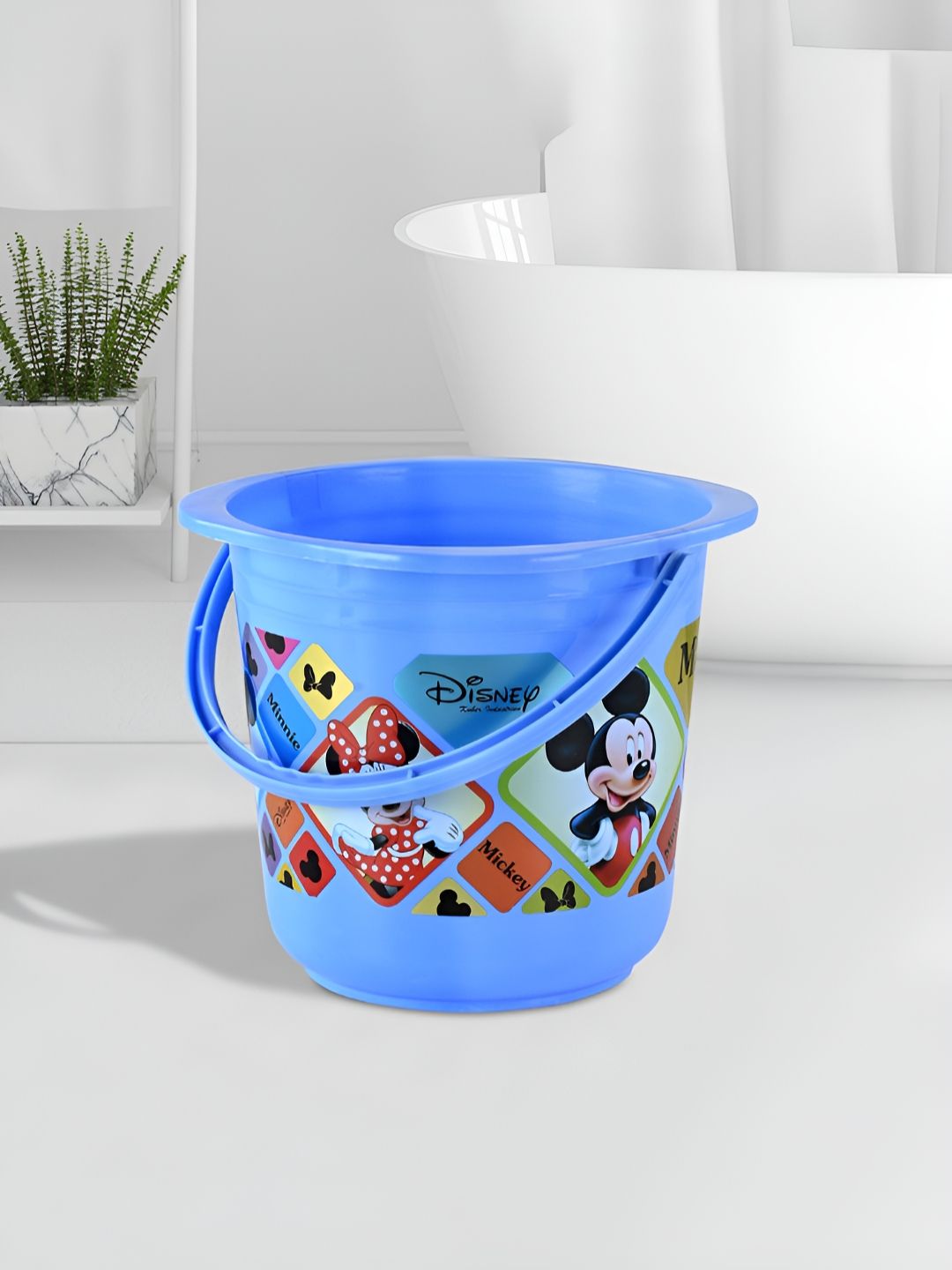 Kuber Industries Blue & White Abstract Plastic Bath Accessories Set
