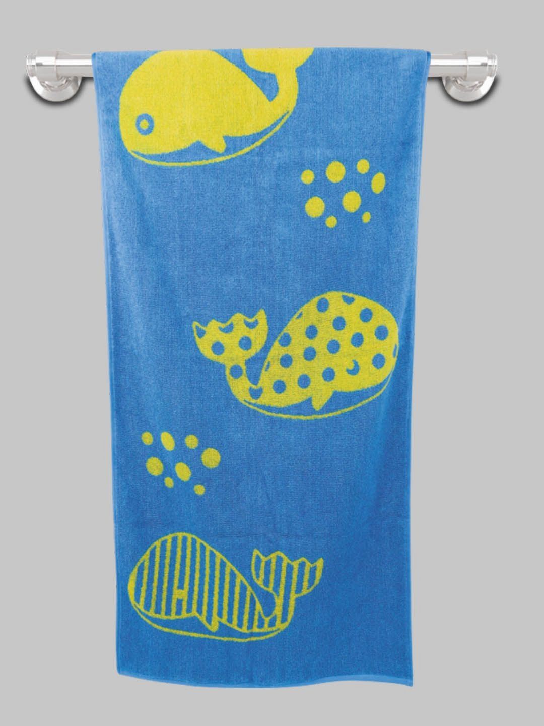 Ramraj Terry Cotton Pack of 1 Printed 600 GSM Kids Bathing Towel