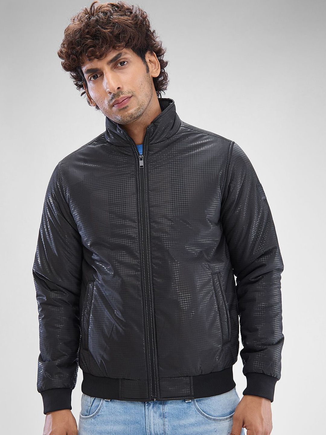 SPYKAR Men Full Sleeve Regular Fit Bomber Jacket