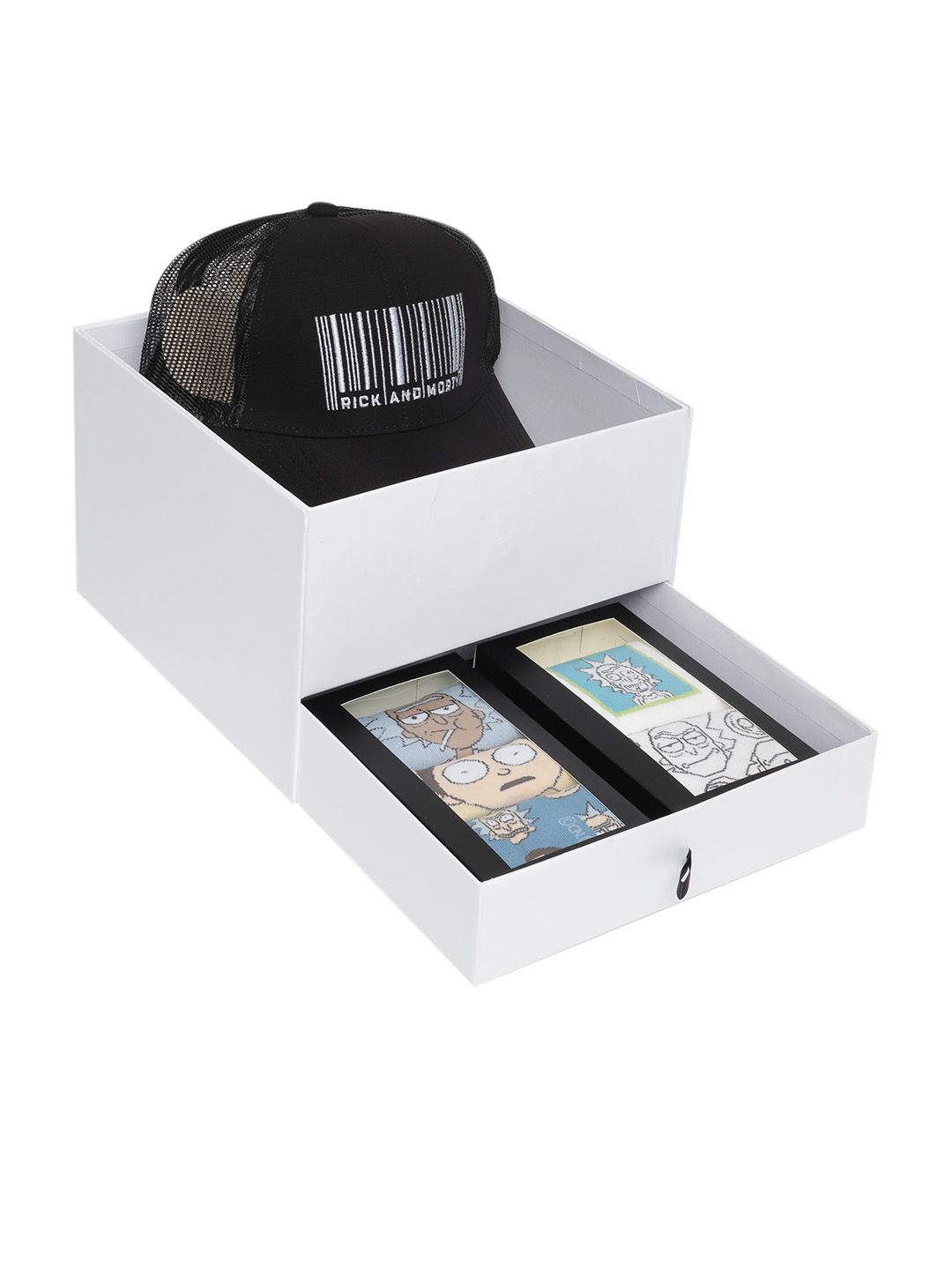 Balenzia X Rick and Morty Men Baseball Cap with Pack of 6 Socks Accessory Gift Set