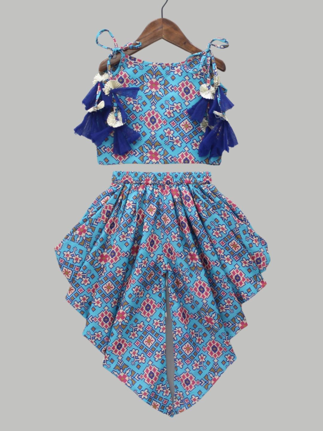 BAESD Girls Printed Top With Dhoti Pants