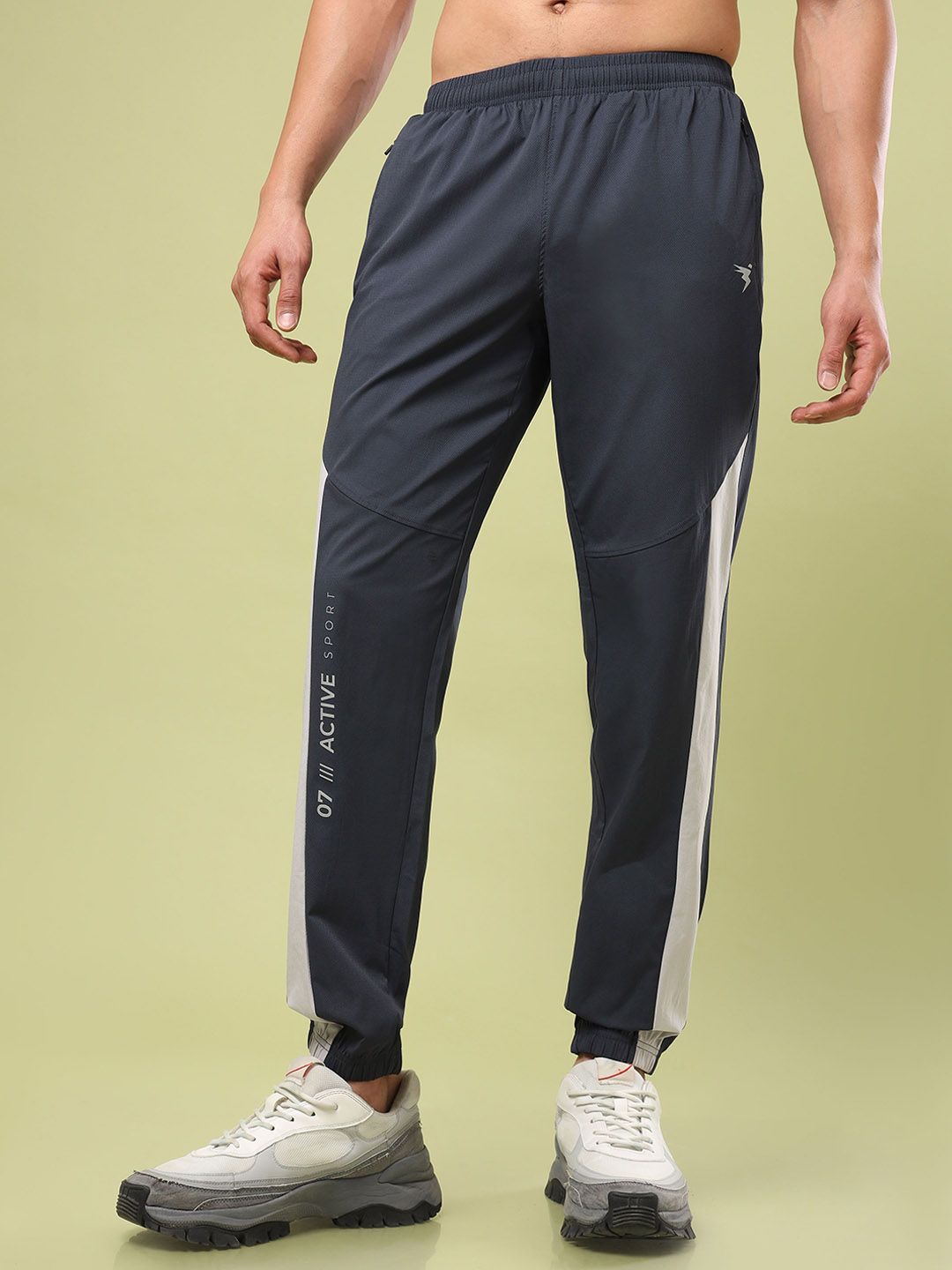 Technosport ss24 Men Solid Slim Fit Rapid-Dry Sports Joggers