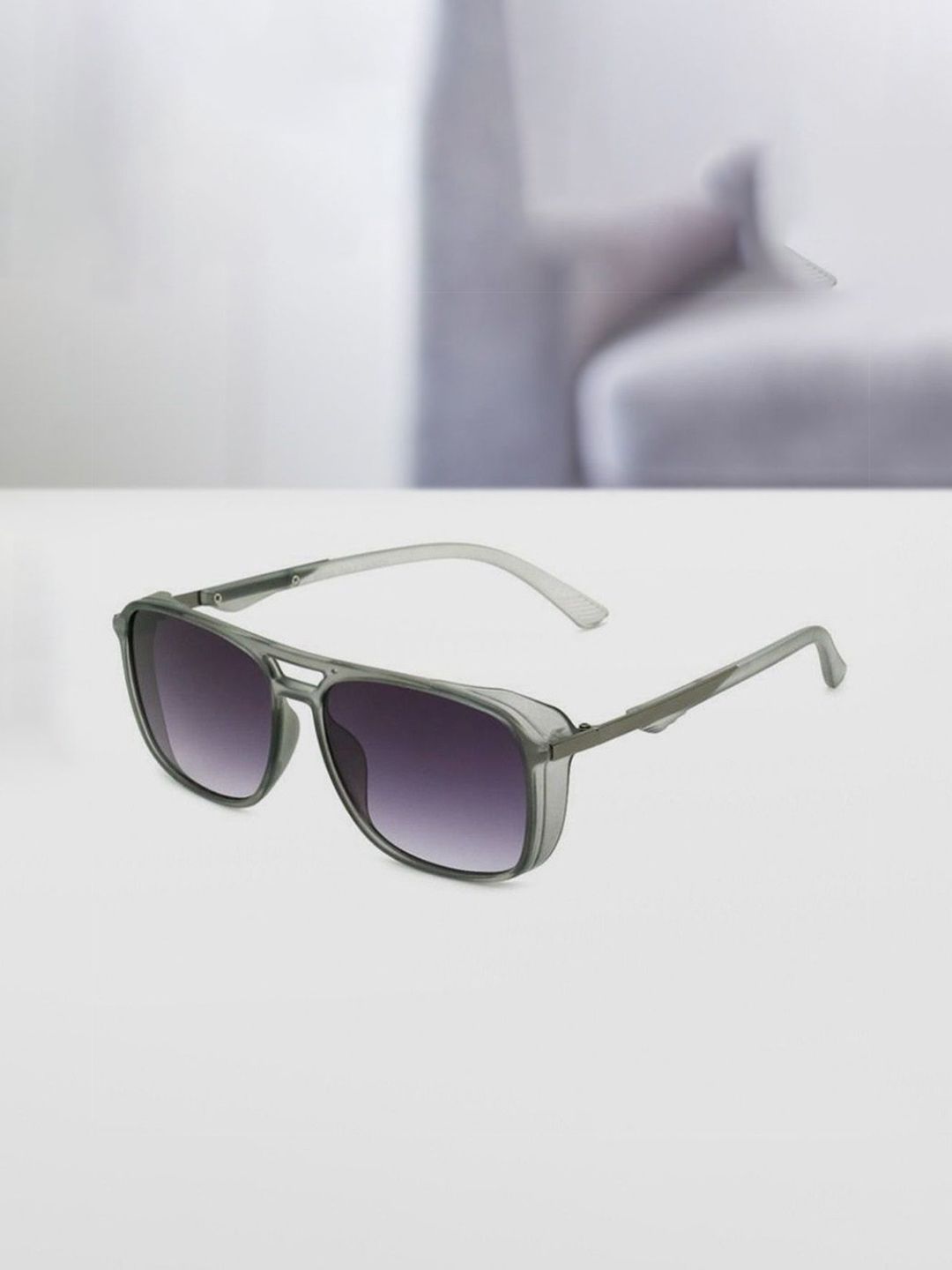 SUNNIES Unisex Square Sunglasses with UV400 Protected Lens SNS-046-NEW-Gradient.Purple