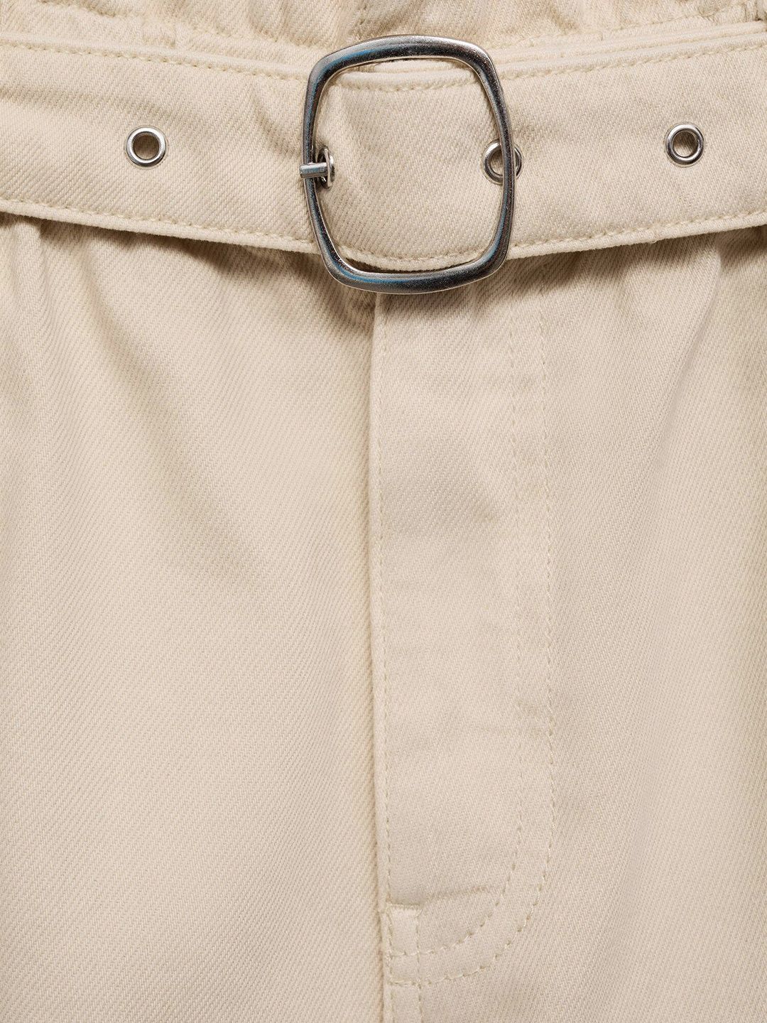 Pure Cotton Denim Shorts with Belt