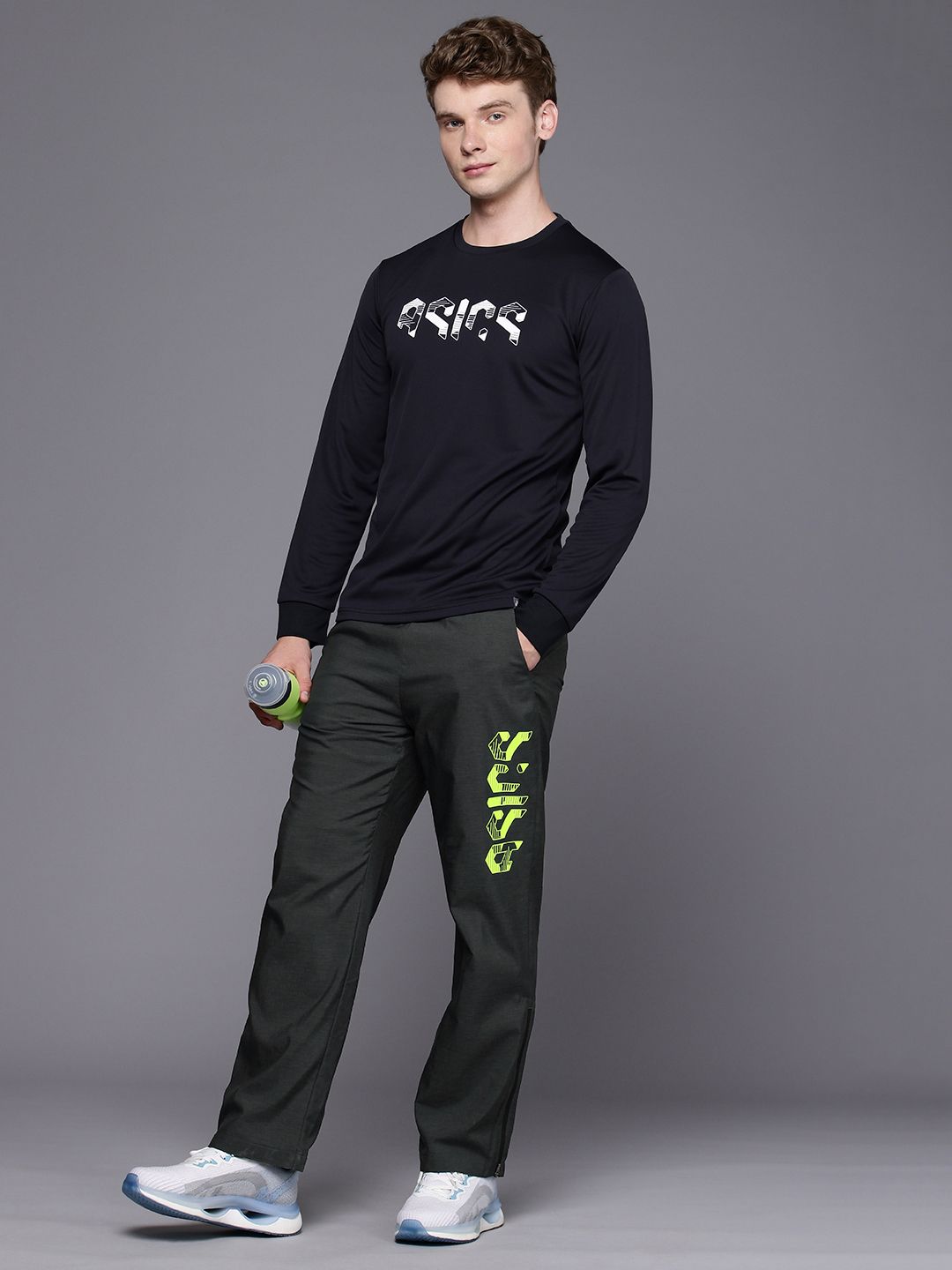 Buy ASICS Men Brand Logo Graphic Printed Water Repellent Woven