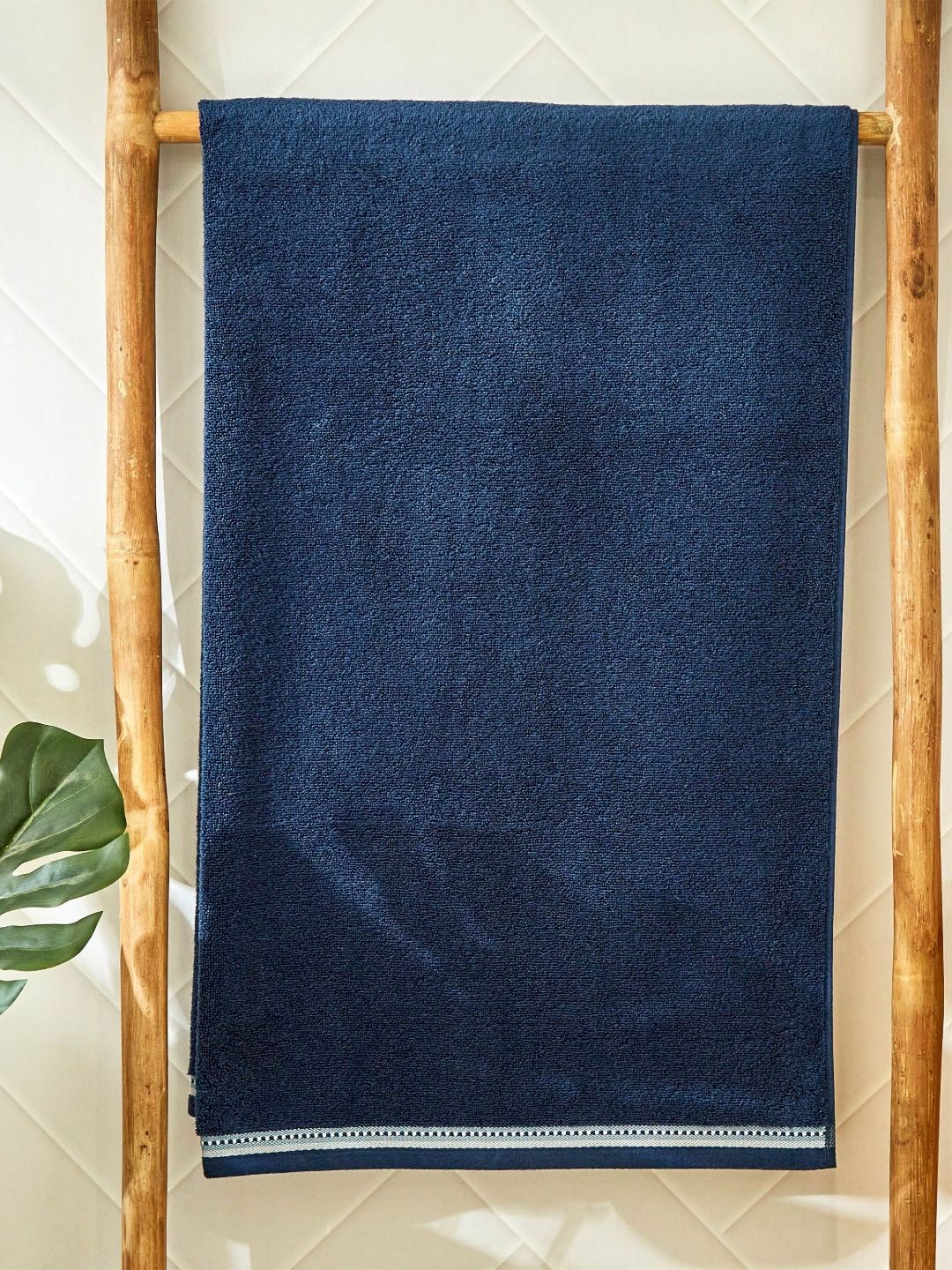 Home Centre Blue Cotton 500 GSM Bath Towel