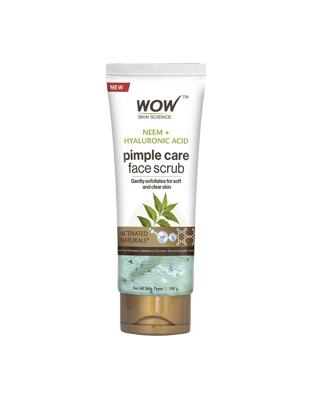 WOW SKIN SCIENCE WOW SKIN SCIENCE Neem & Hyaluronic Acid Pimple Care Face Scrub - 100 g