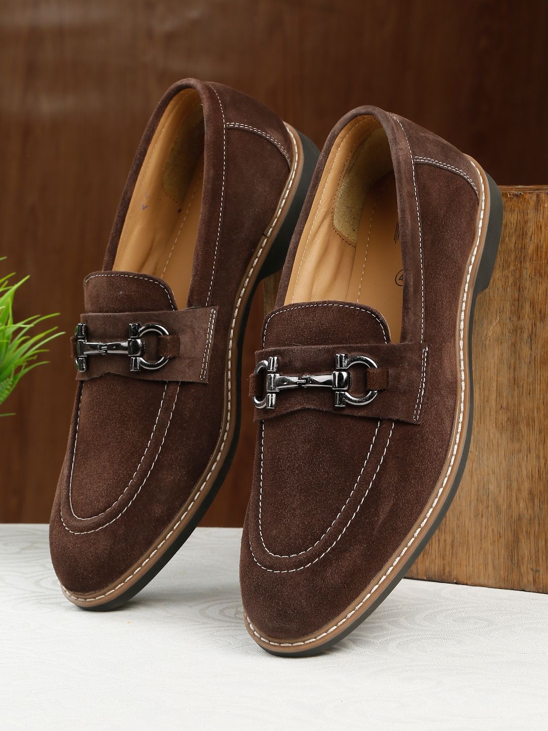 Teakwood Leathers Men Suede Loafers