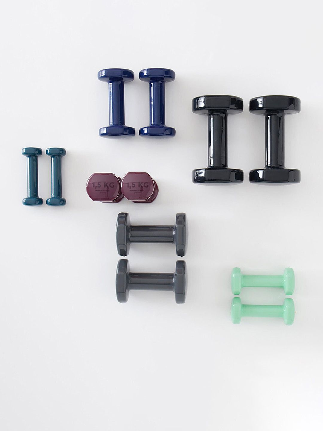 Decathlon Decathlon Domyos - Adults Grey Easy Maintenance Hex Shaped Dumbbells 3kg Set of 2
