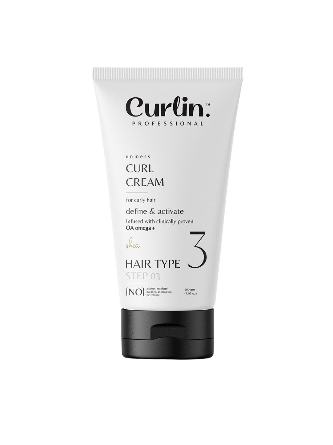 Curlin Professional Curl Cream With Natural OA Omega + - 200g
